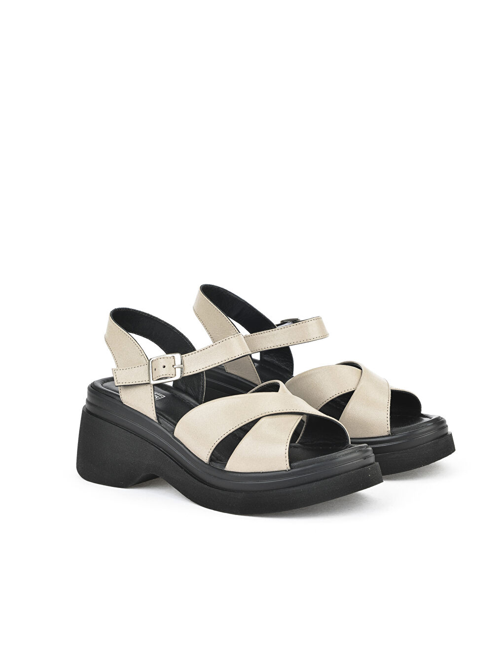 Mavi Kadın Hakiki Deri Topuklu Sandalet 151992Z64004 Buz-3