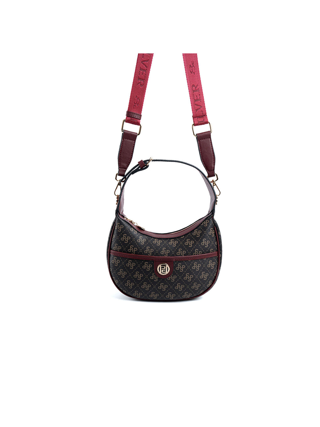 Kahverengi Kadın Omuz Çantası 1194-48194 SILVER POLO BAYAN ÇANTASI M178 KAHVE SARI-MAT BORDO-5