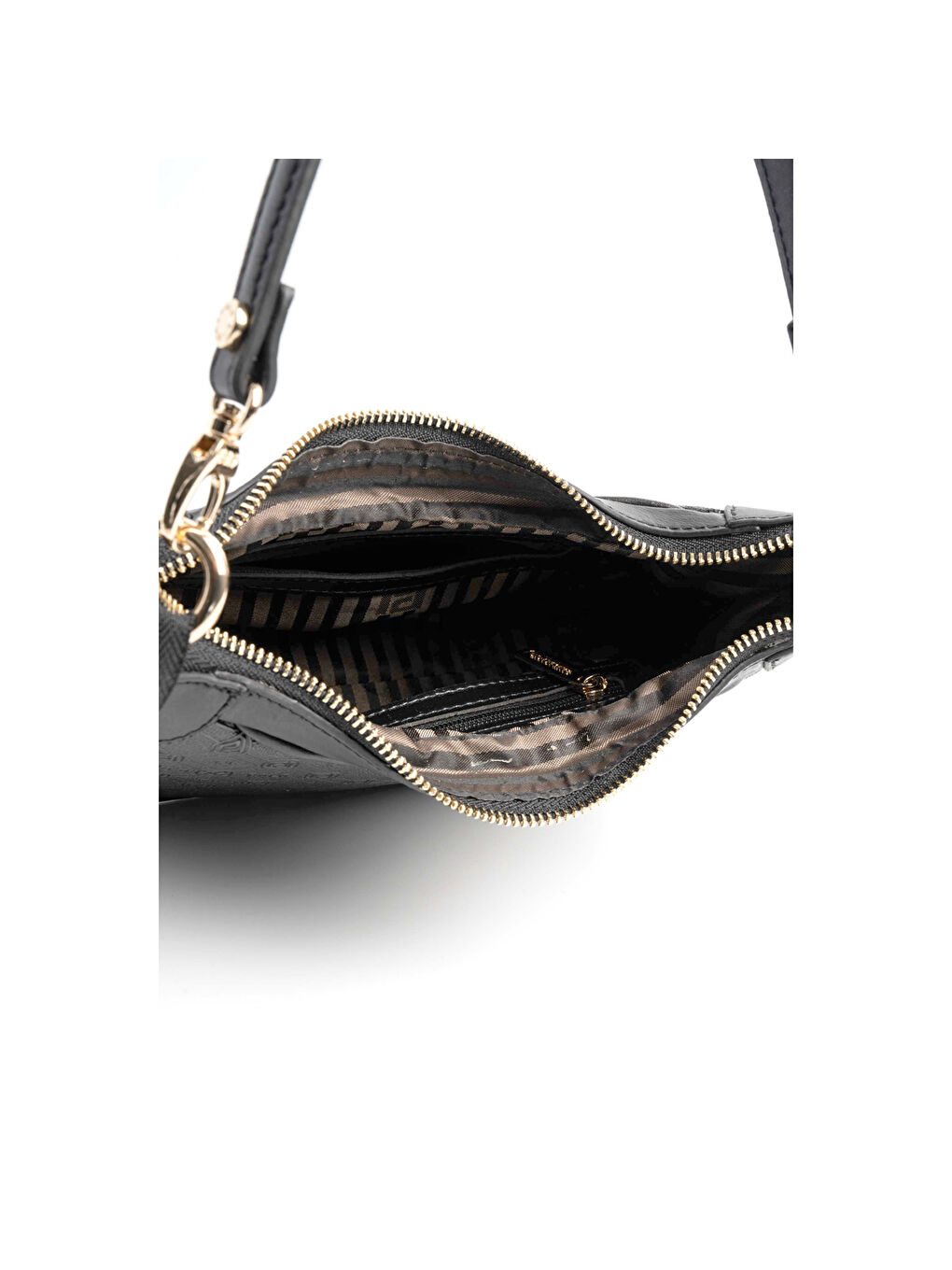 Siyah Kadın Omuz Çantası 1180-46426 SILVER POLO BAYAN ÇANTASI M158 SİYAH-NOVA SİYAH-4