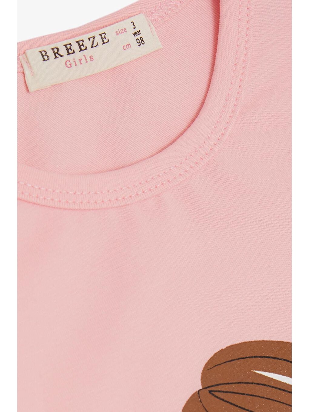 Kız Bebek Uzun Kollu Tişört Dostluk Temalı Kız Baskılı Pembe (1-4 Yaş)-2