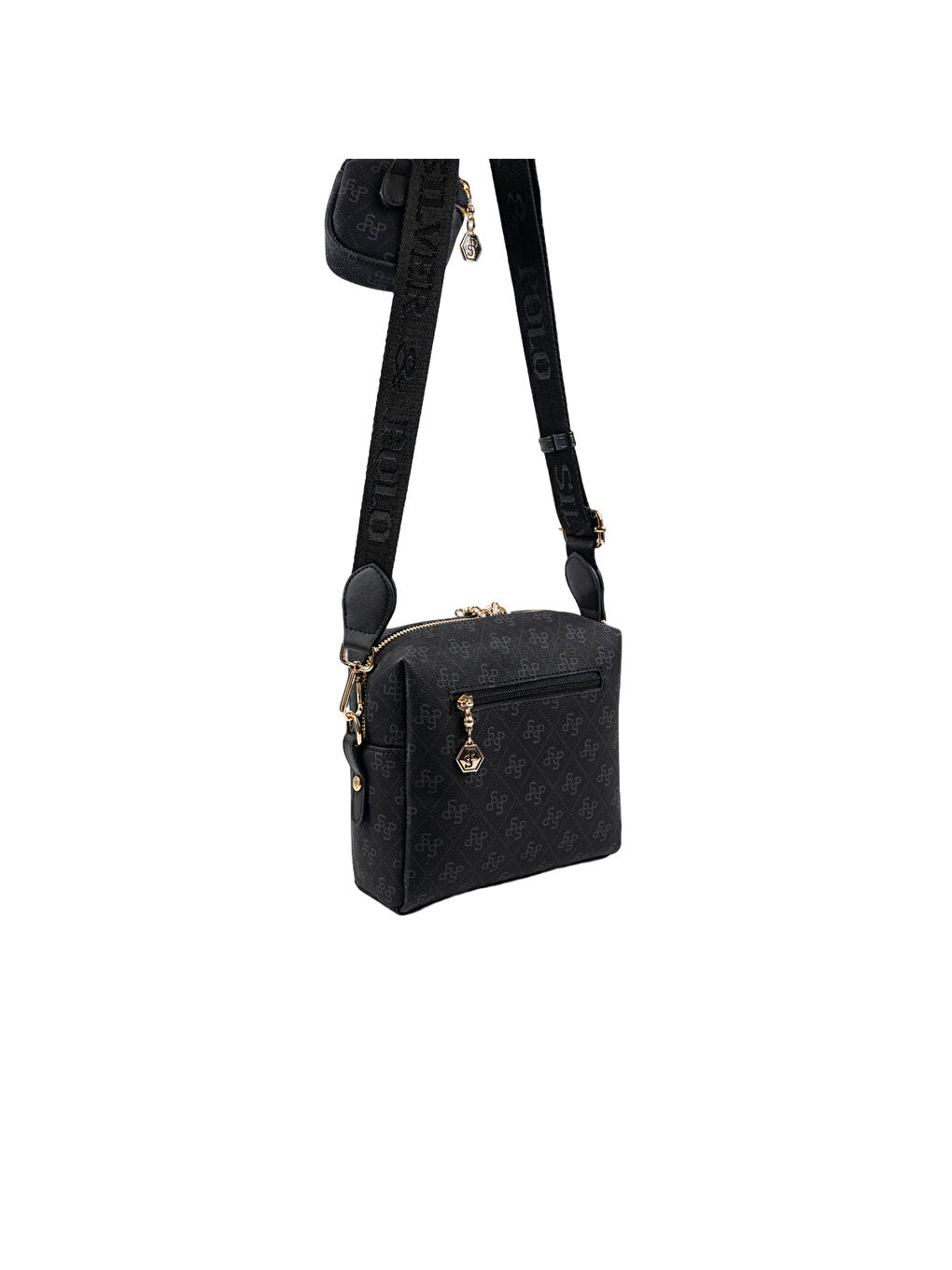 Siyah Kadın Çapraz Çanta 1038-48491 SILVER POLO ÇAPRAZ BAYAN ÇANTASI M178 SİYAH-MAT SİYAH-3