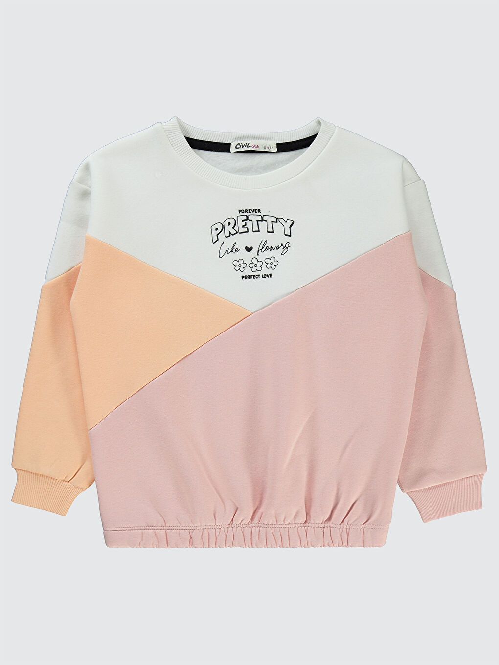 Civil Girls Kız Çocuk Sweatshirt 6-9 Yaş Ekru