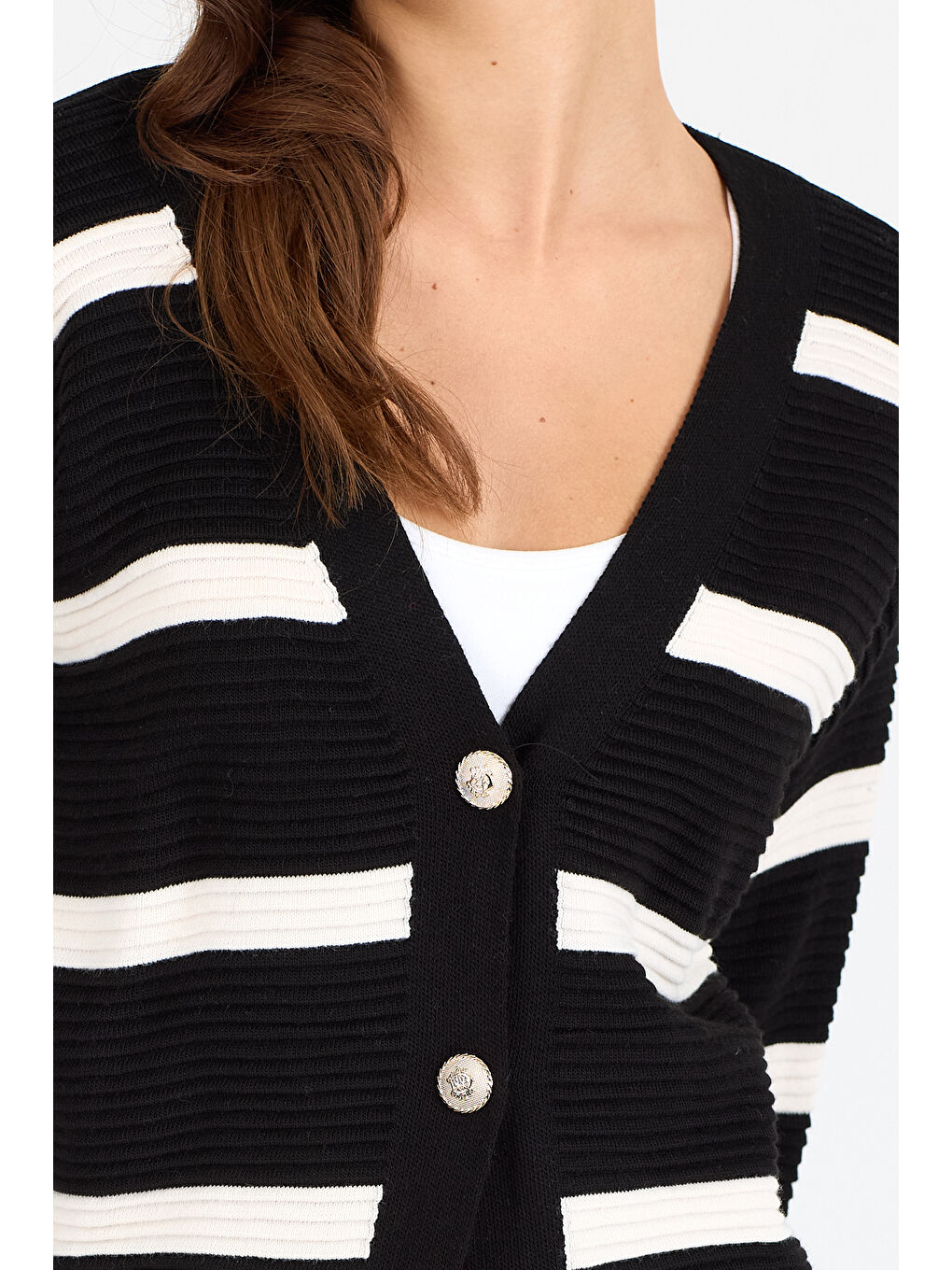 Siyah Kadın Triko Hırka 3090 (Standart Beden s-m-l-xl Beden Uyumludur)-2