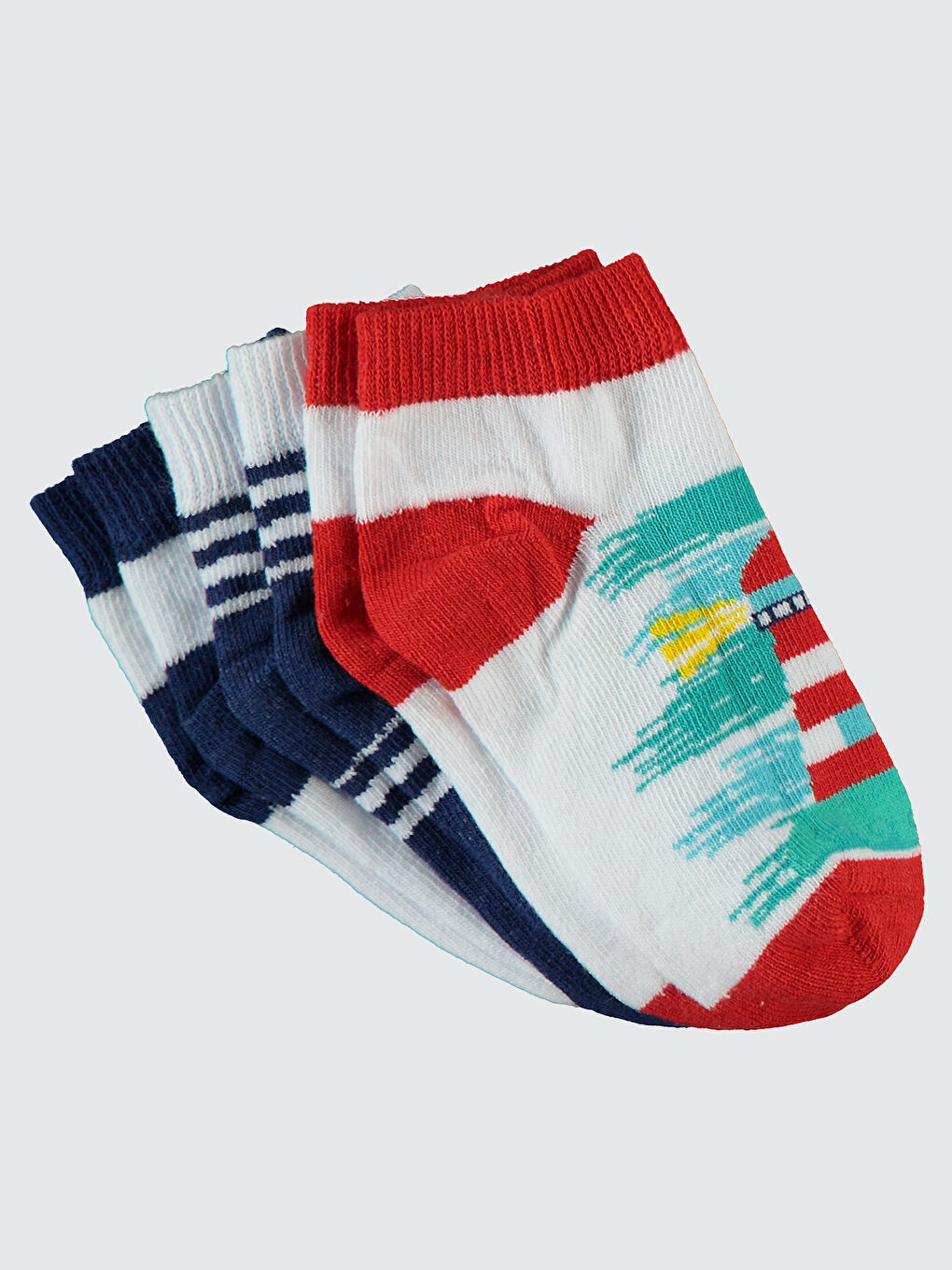 Boys Erkek Çocuk 3'lü Patik Çorap 2-12 Yaş Lacivert-1
