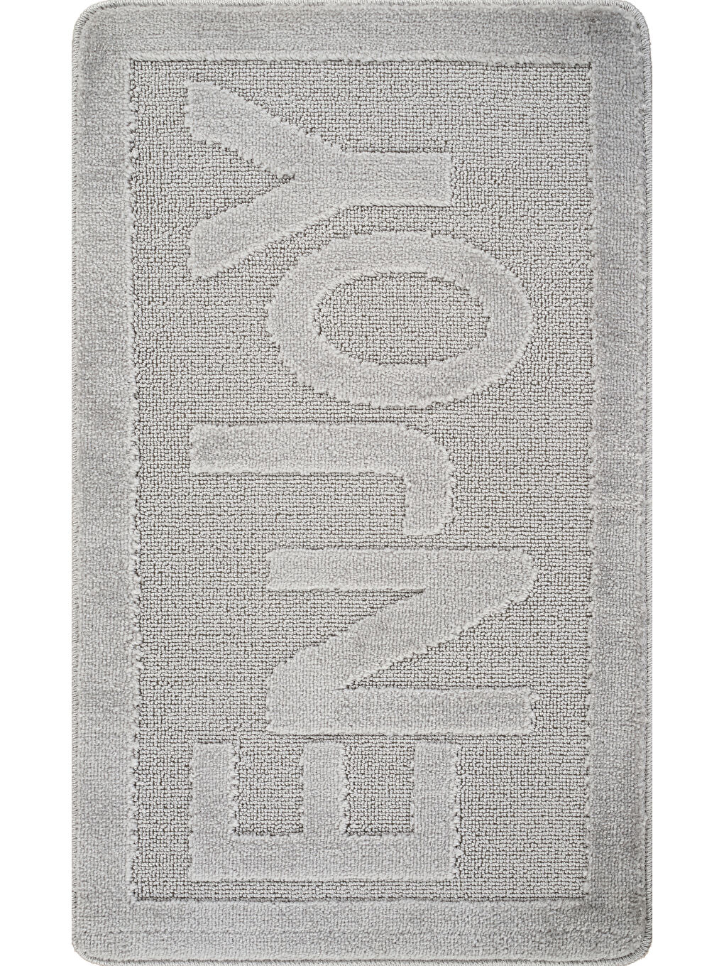 Doğal Kaymaz Taban Banyo Paspas Uzun Ömürlü Yumuşak Su Emici Yazılı Paspas Enjoy-Gri-1