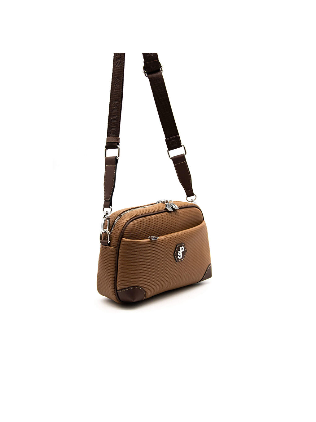 Kahverengi Kadın Çapraz Çanta 1094-45529 SILVER POLO ÇAPRAZ BAYAN ÇANTASI M86 KARAMEL-MAT KAHVE-1