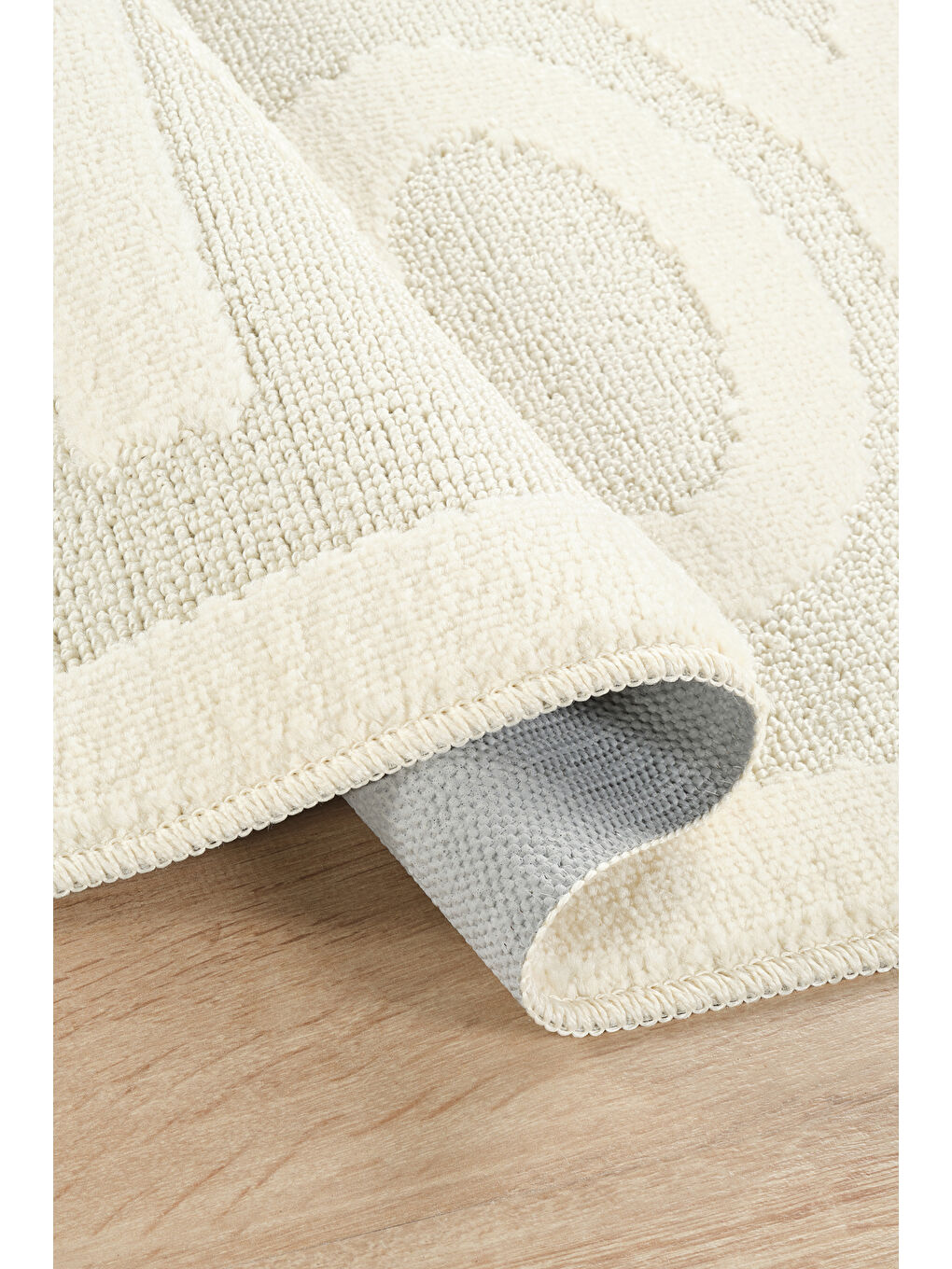 Ekru Doğal Kaymaz Taban Banyo Paspas Uzun Ömürlü Yumuşak Su Emici Yazılı Paspas Enjoy-Krem-2