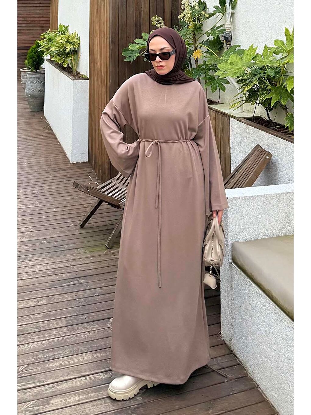 Kahverengi İki İplik Elbise Soft Kahve