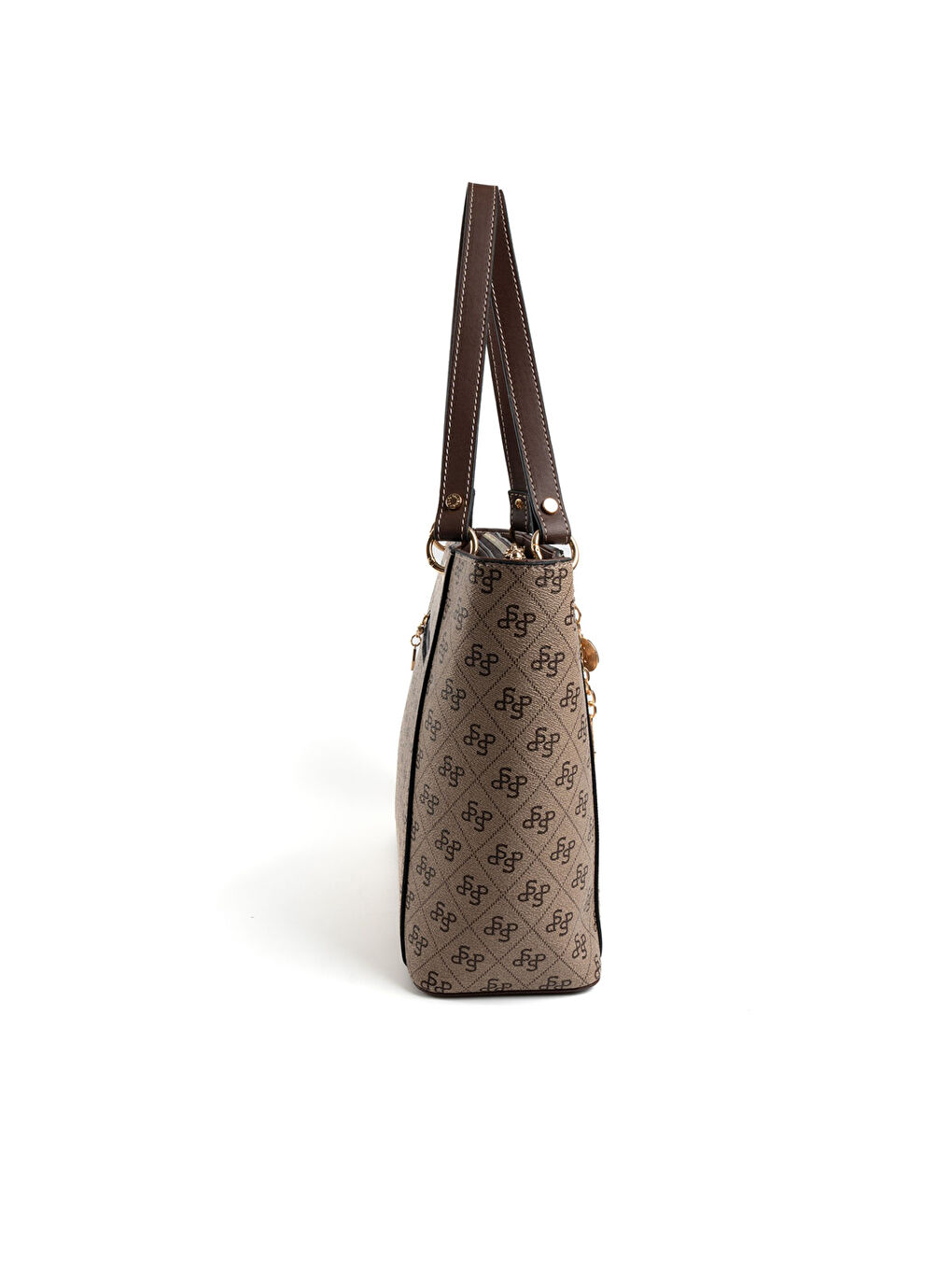 Bej Kadın Omuz Çantası 1176-47668 SILVER POLO BAYAN ÇANTASI M178 KOYU BEJ-MAT KAHVE-2