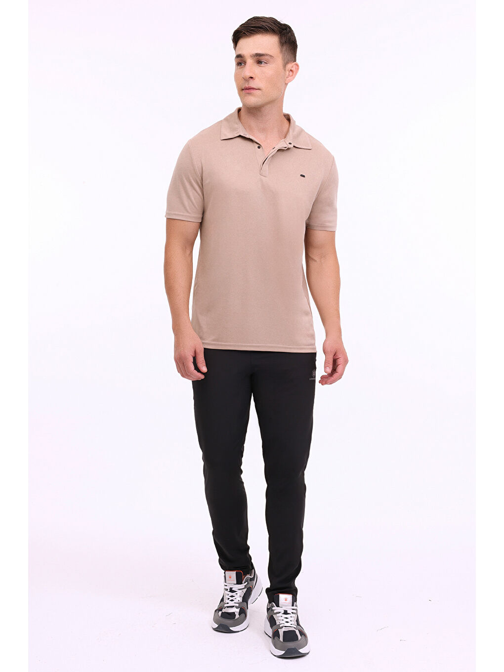 Bej ML ANTVAN 12SC12 4FX Vizon Erkek Kısa Kol T-Shirt-2