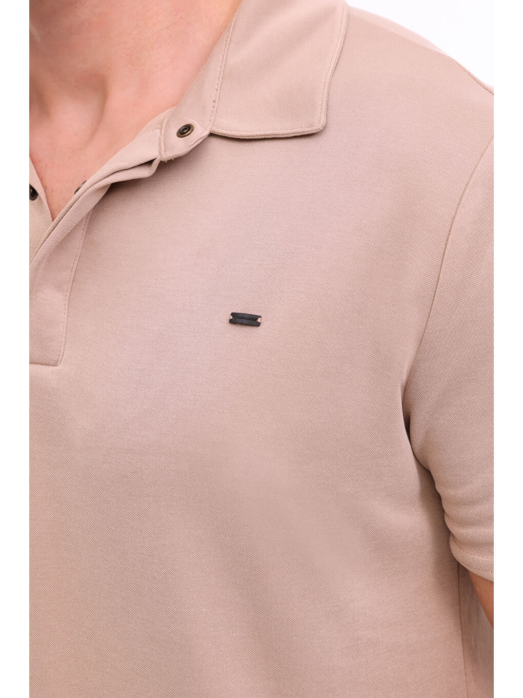 Bej ML ANTVAN 12SC12 4FX Vizon Erkek Kısa Kol T-Shirt-3