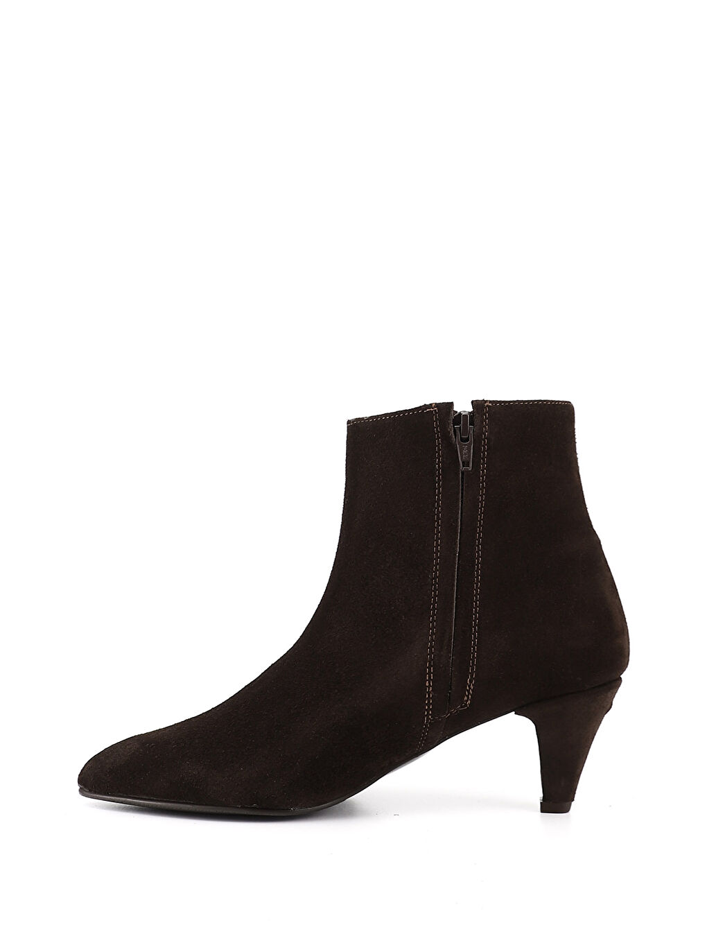 Kahverengi Kadın AÇIK KAHVERENGİ Fermuarlı Sivri Burun Hakiki Deri Bot-2