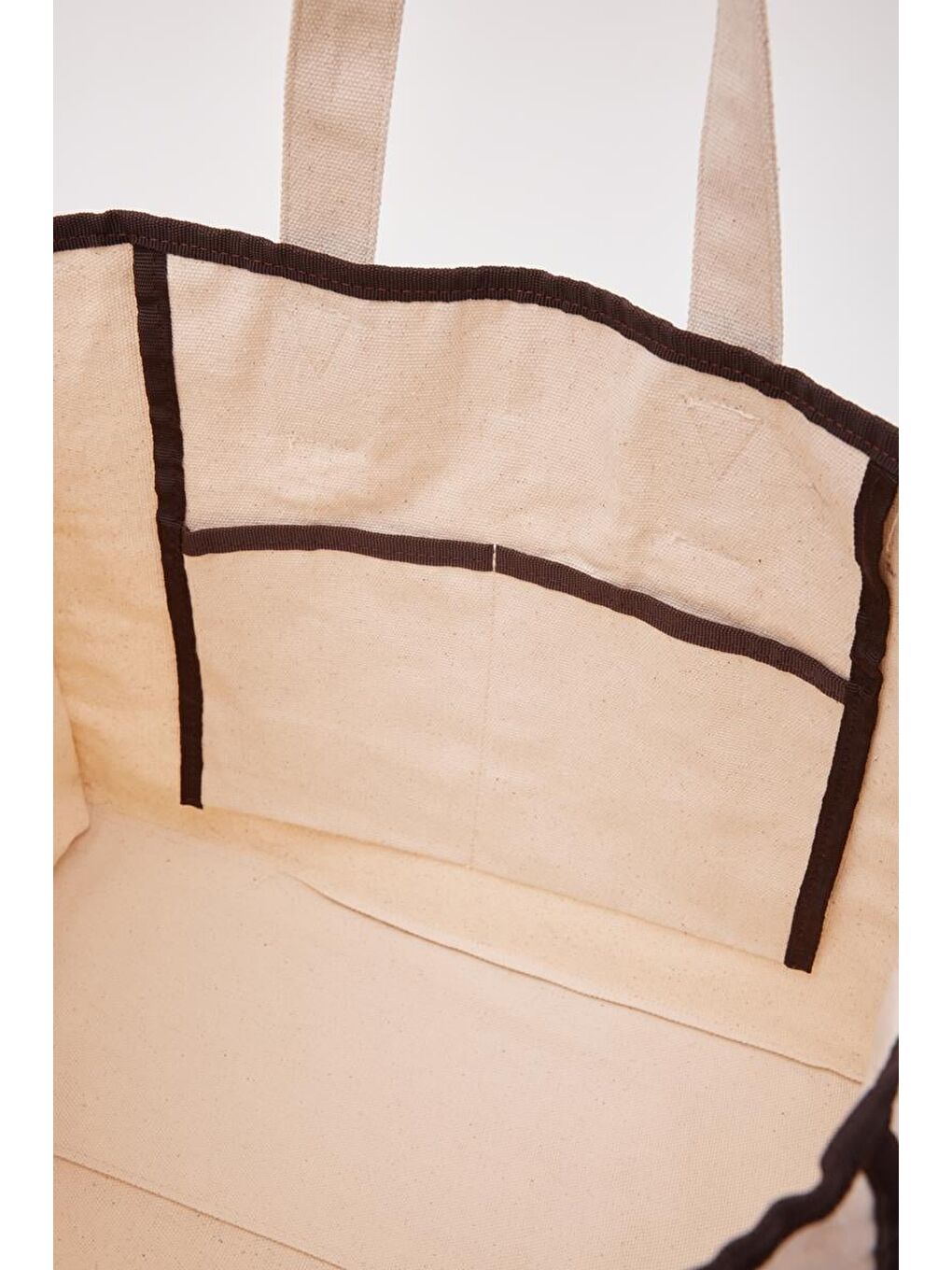 Bej Arc X Large Kanvas Tote Bag Kahverengi-3