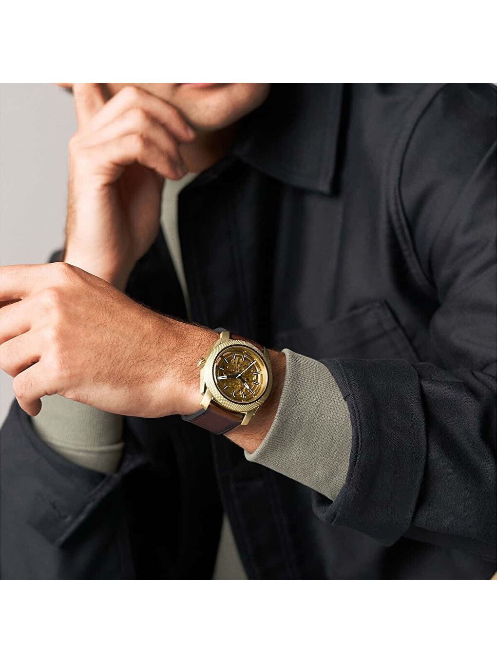 Kahverengi FME3278 Erkek Kol Saati-4