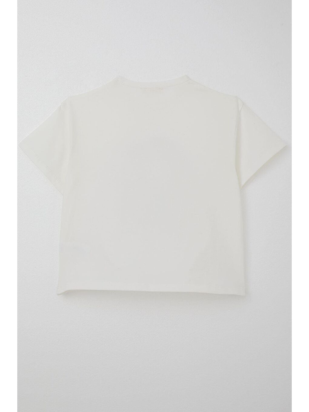 Kız Çocuk Tişört Çiçekli Müzik Rüyası Ekru (10-16 Yaş)-1