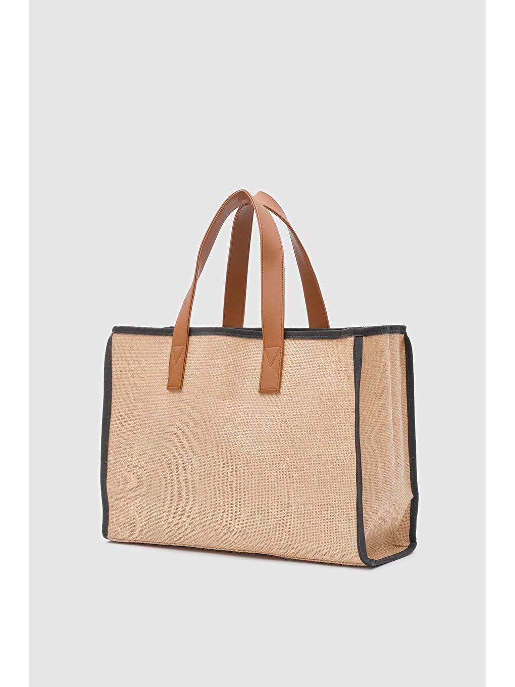 Ekru Arc X Large Hasır Tote Bag Kahverengi-1