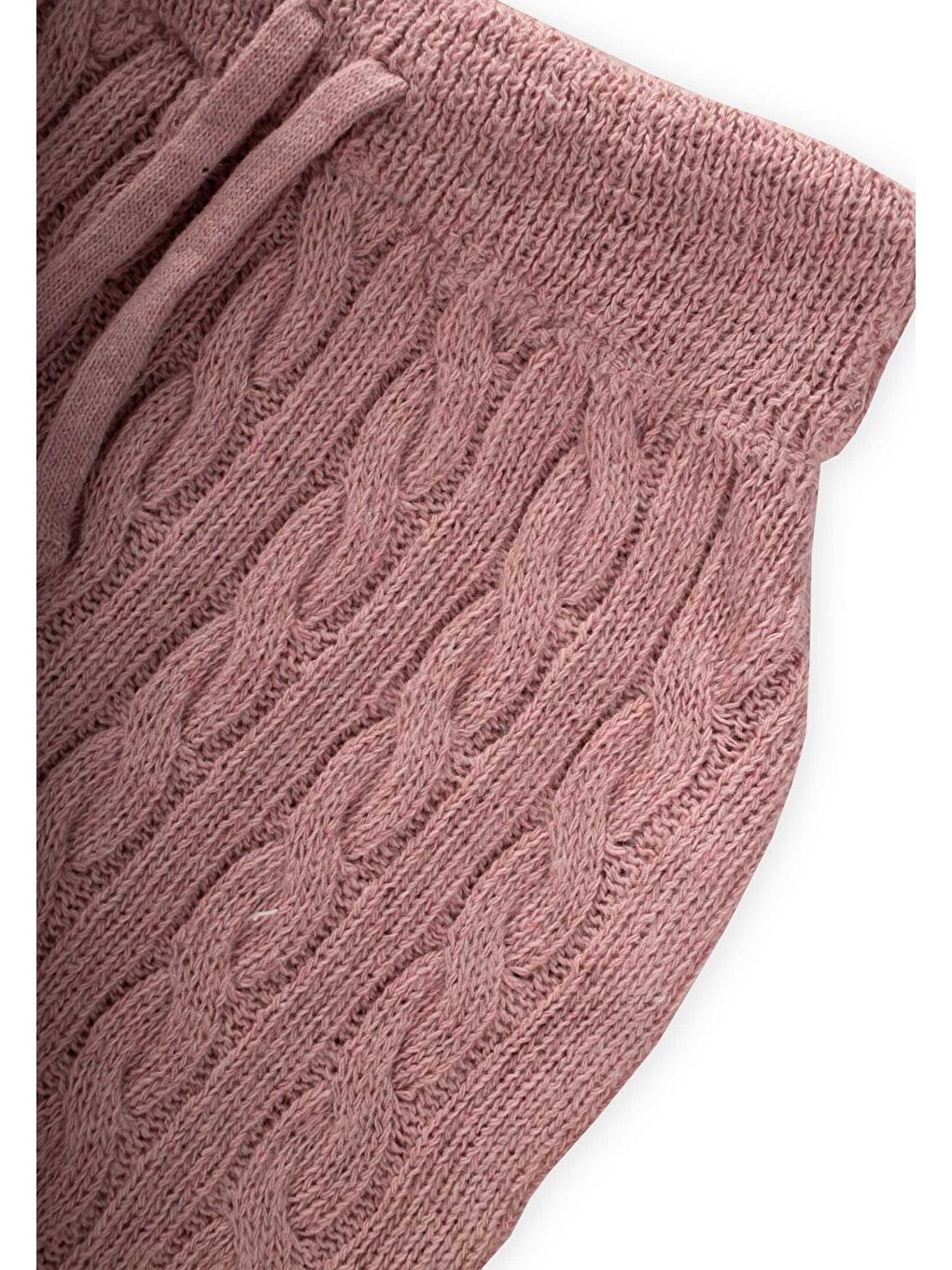 Pembe Kız Çocuk Triko Pantolon-2