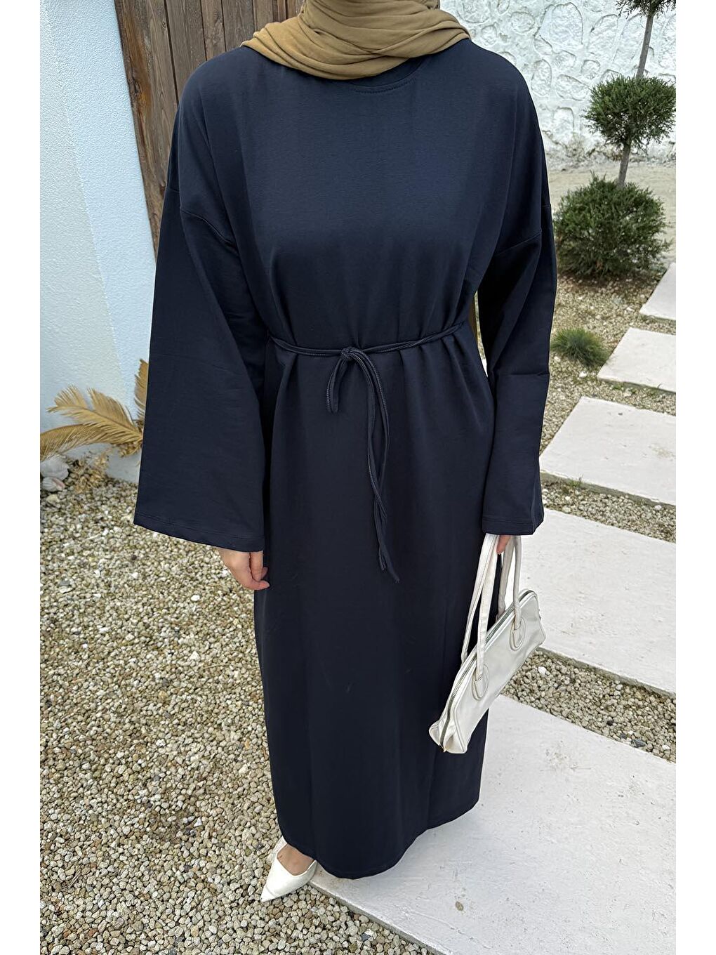 İki İplik Elbise Lacivert-2