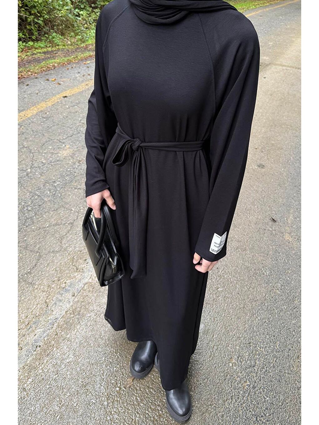 Arma Detaylı Elbise Siyah-2