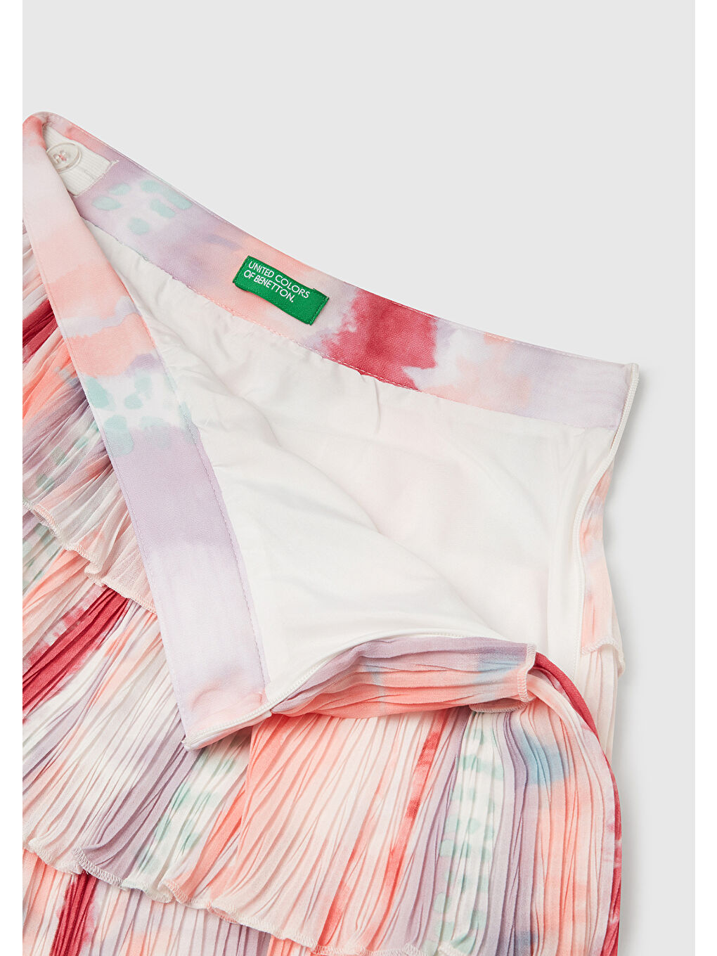 Karışık Kız Çocuk Renkli Tamamı Desenli Yanı Fermuarlı Pileli Katlı Etek-2