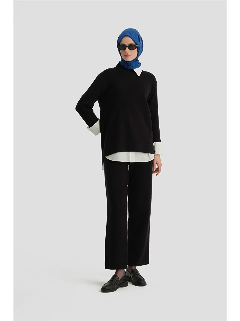 Pantolonlu Triko Takım 24Kd4219 Siyah-1