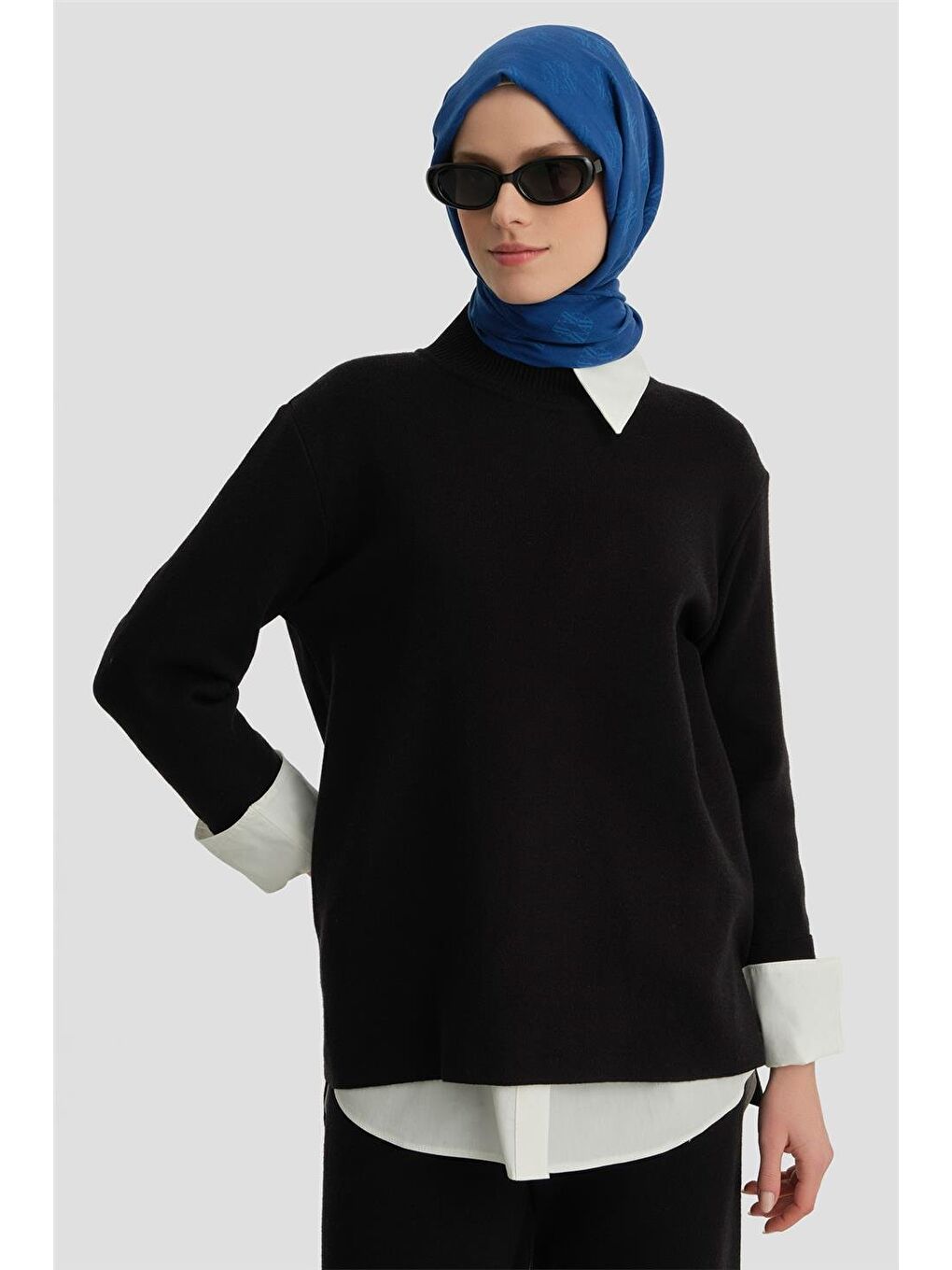 Pantolonlu Triko Takım 24Kd4219 Siyah-2