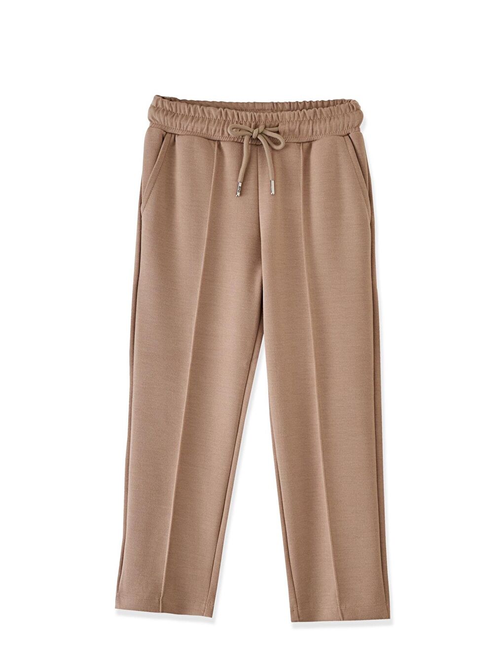 Erkek Çocuk Bej Renkli Beli Bağlamalı Eşofman Altı