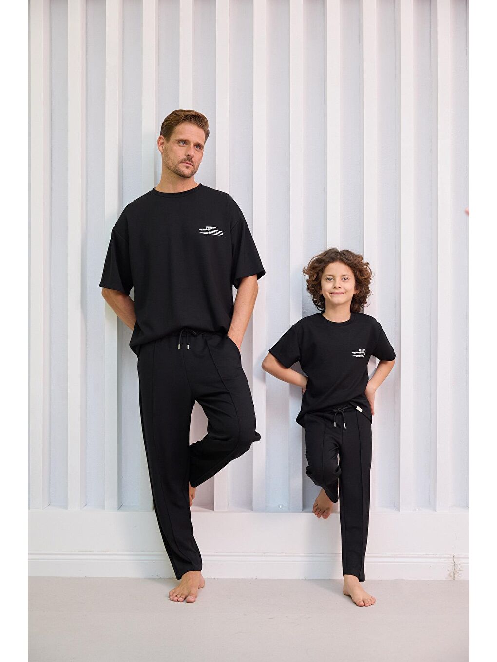 Erkek Çocuk Siyah Renkli Beli Bağlamalı Eşofman Altı-2