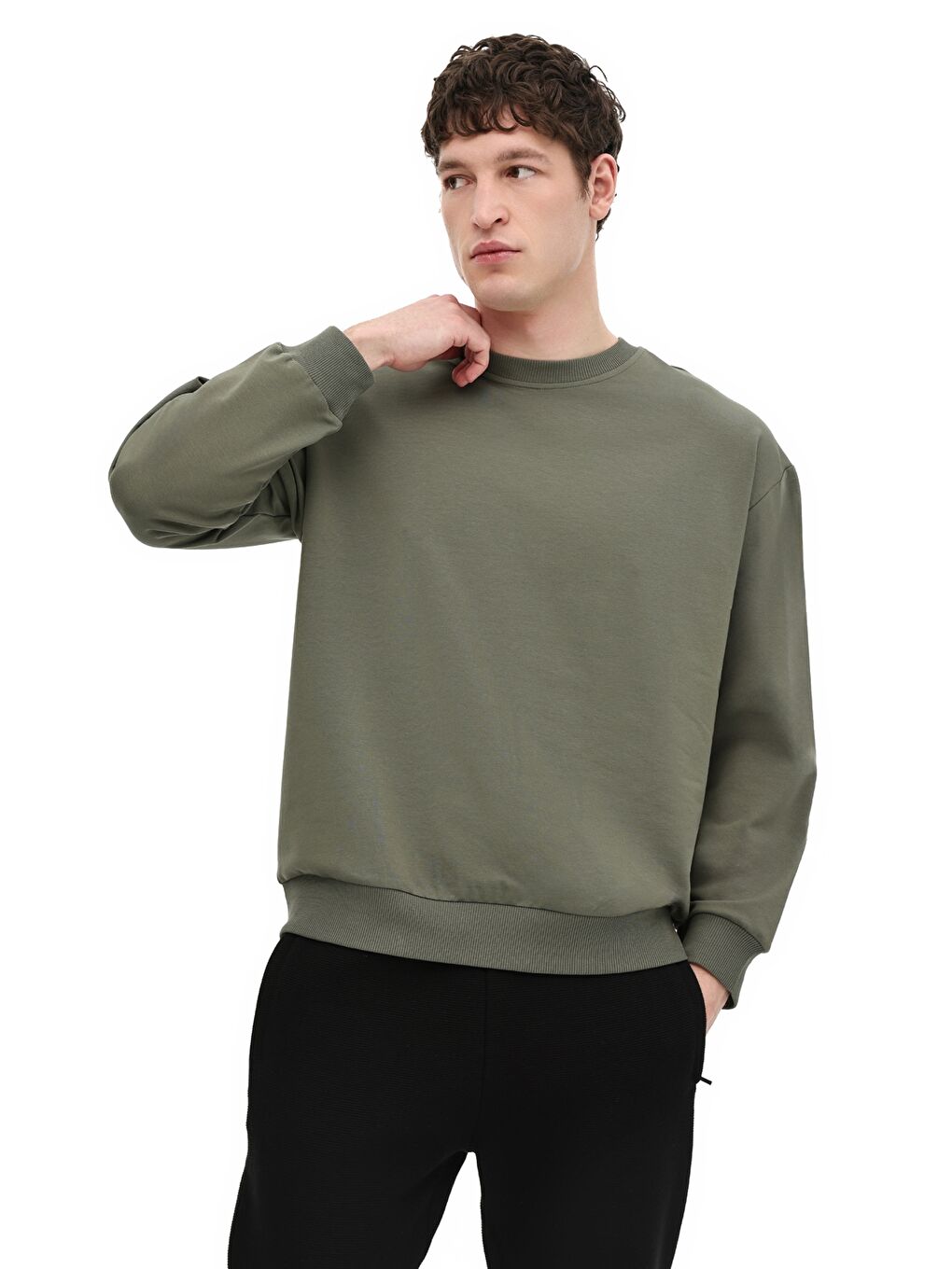 MB 16SN90 6FX Haki Erkek Sweatshirt