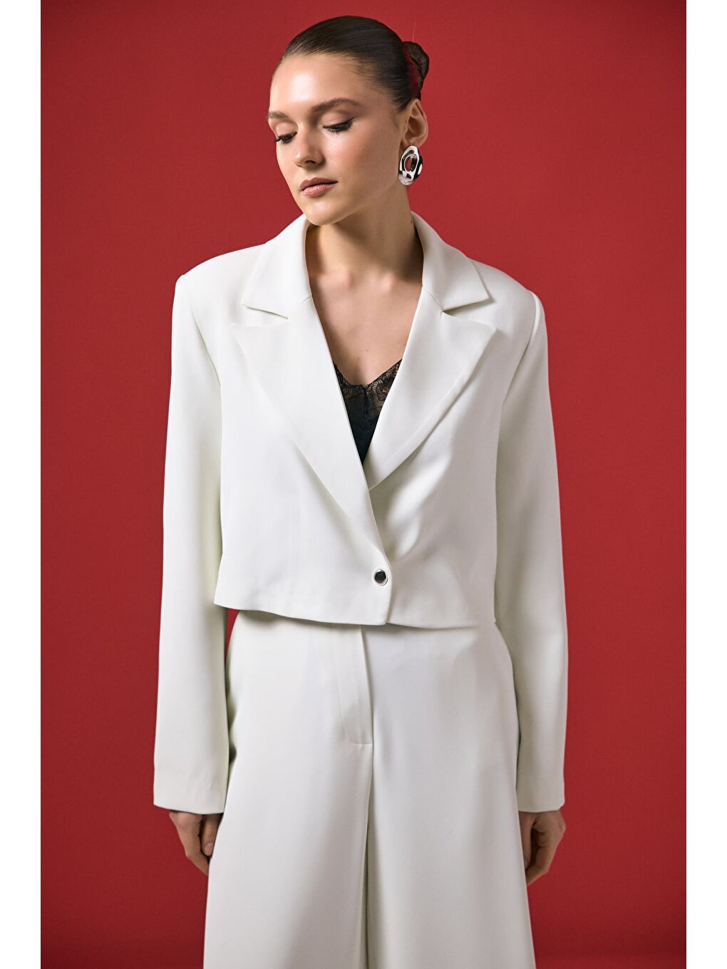 Mari Kısa Ceket - Ekru-1