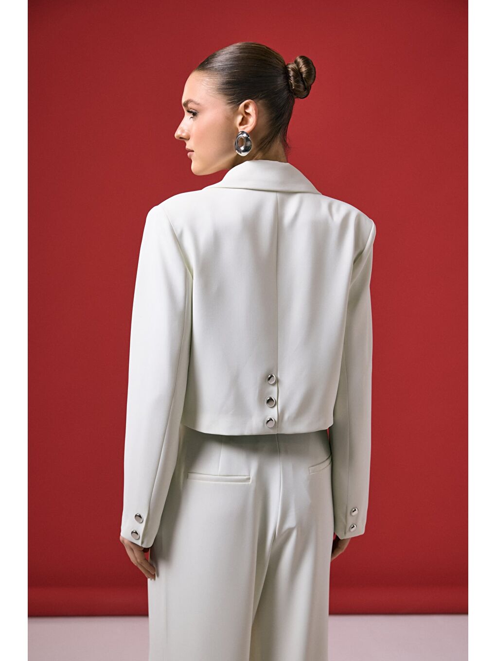 Mari Kısa Ceket - Ekru-7