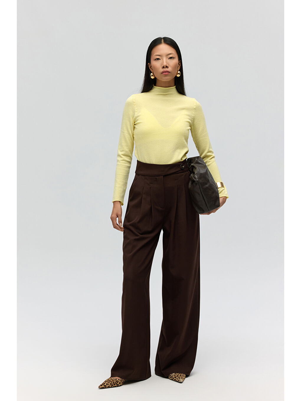 Serina Balıkçı Yaka Sarı İnce Triko-1