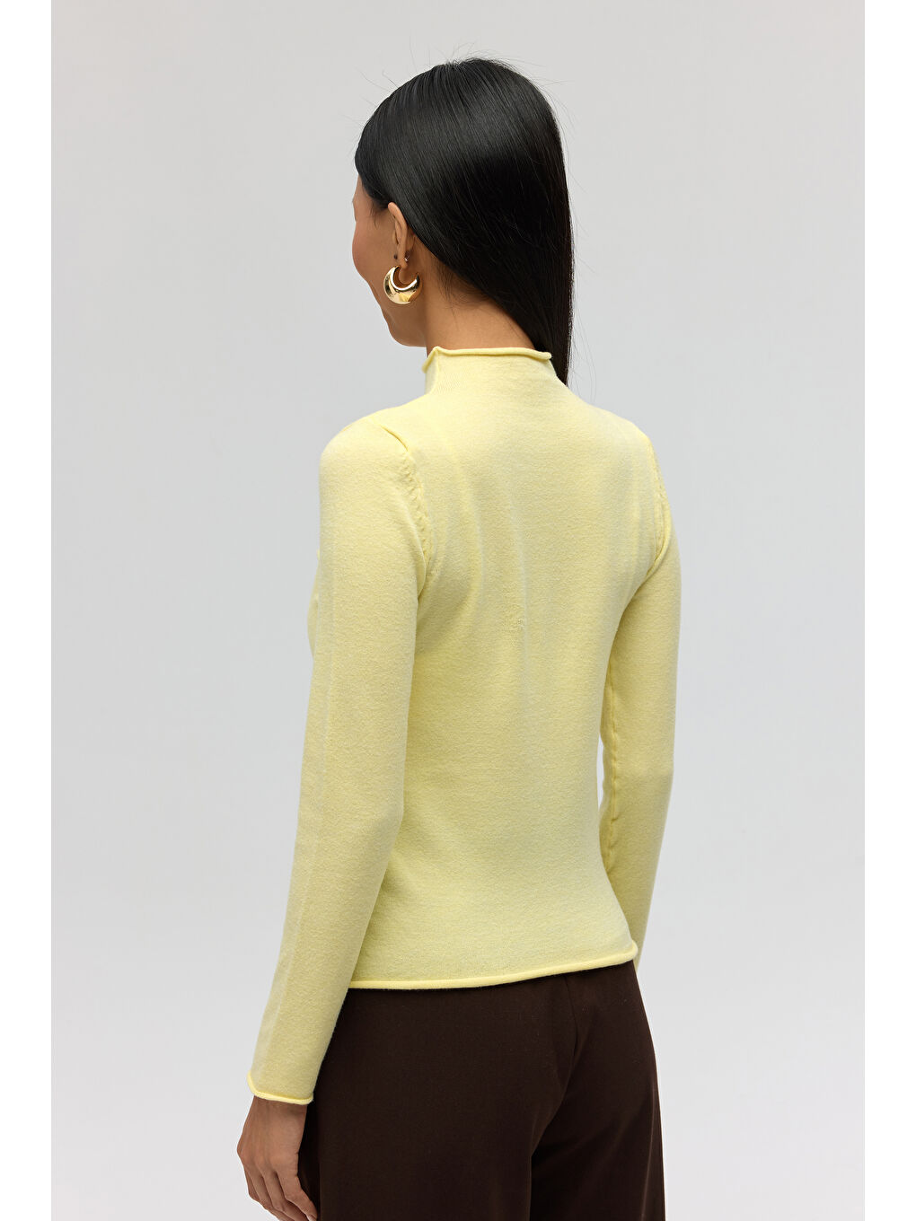 Serina Balıkçı Yaka Sarı İnce Triko-3