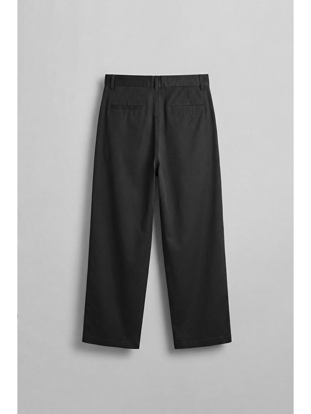 Erkek Süper Baggy Pileli Vintage Pantolon Siyah-1