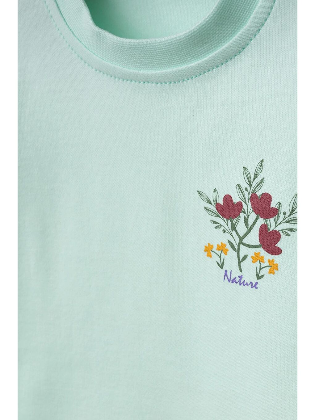 Turkuaz Nature Baskılı Pijama Takımı 2001-1