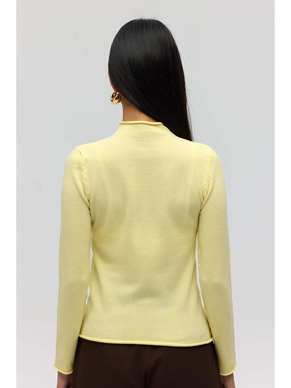 Serina Balıkçı Yaka Sarı İnce Triko-4