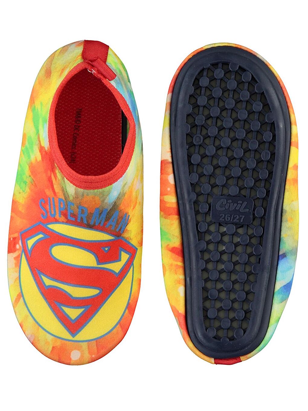 Mavi Süperman Erkek Çocuk Deniz Ayakkabısı 26-30 Numara Batik-1