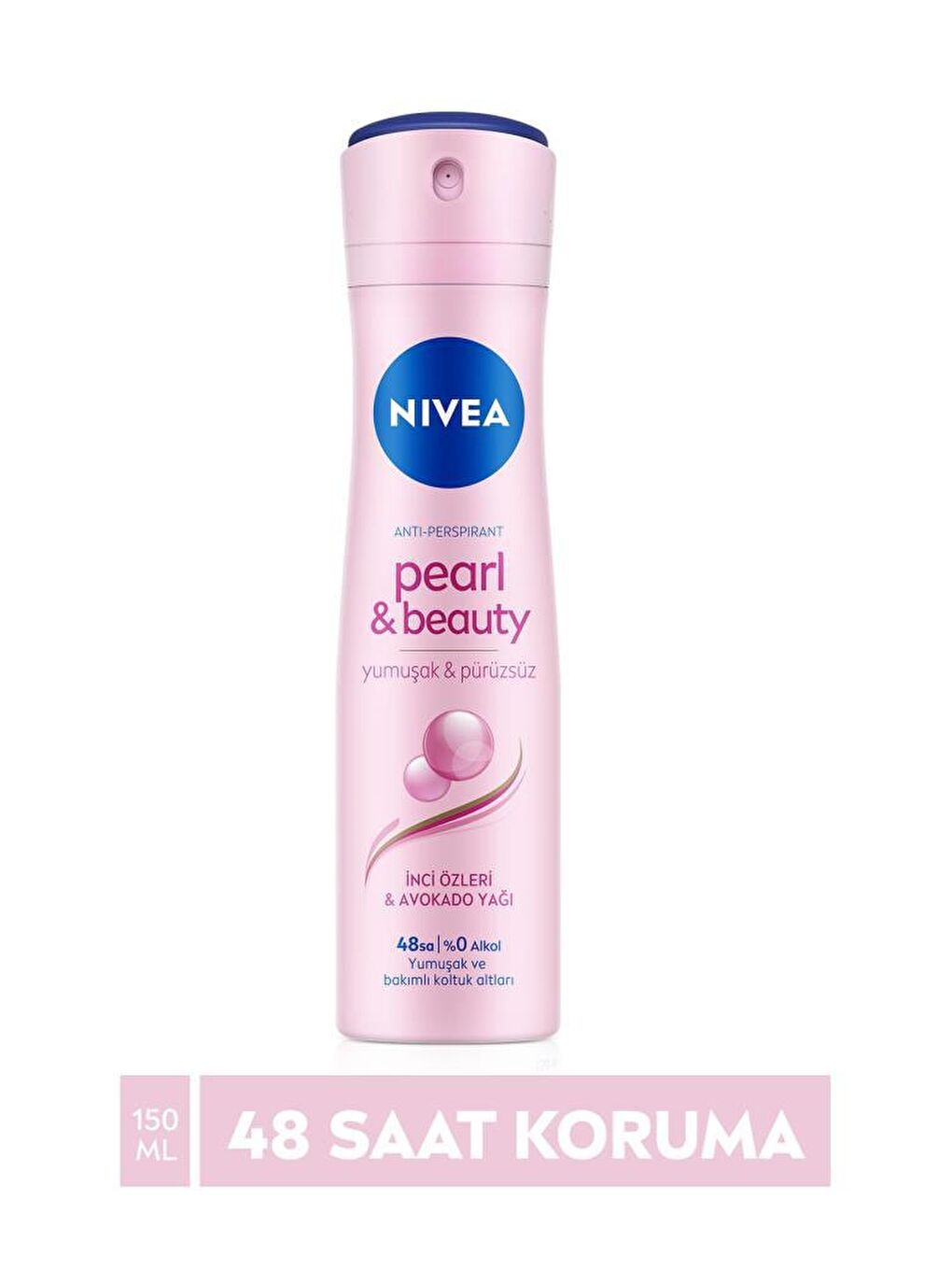 NIVEA Şeffaf Kadın Sprey Deodorant Pearl & Beauty 150 ml x2 Adet, 48 Saat Anti-Perspirant Koruma Ve Parfüm Etkisi - 1