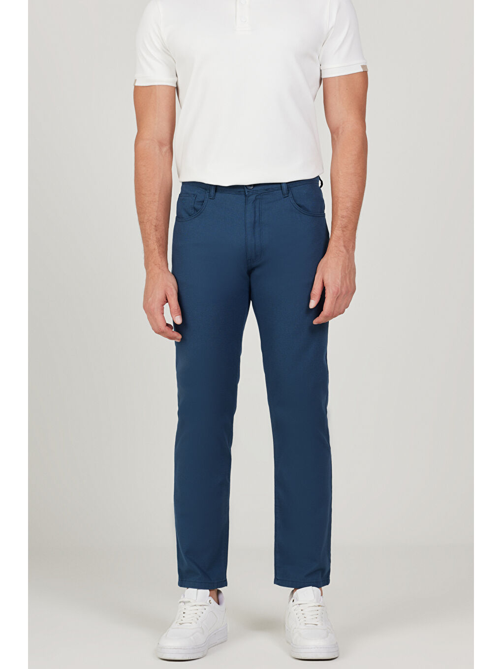 Erkek İndigo Comfort Fit Rahat Kesim Greensboro Pamuklu Esnek Pantolon