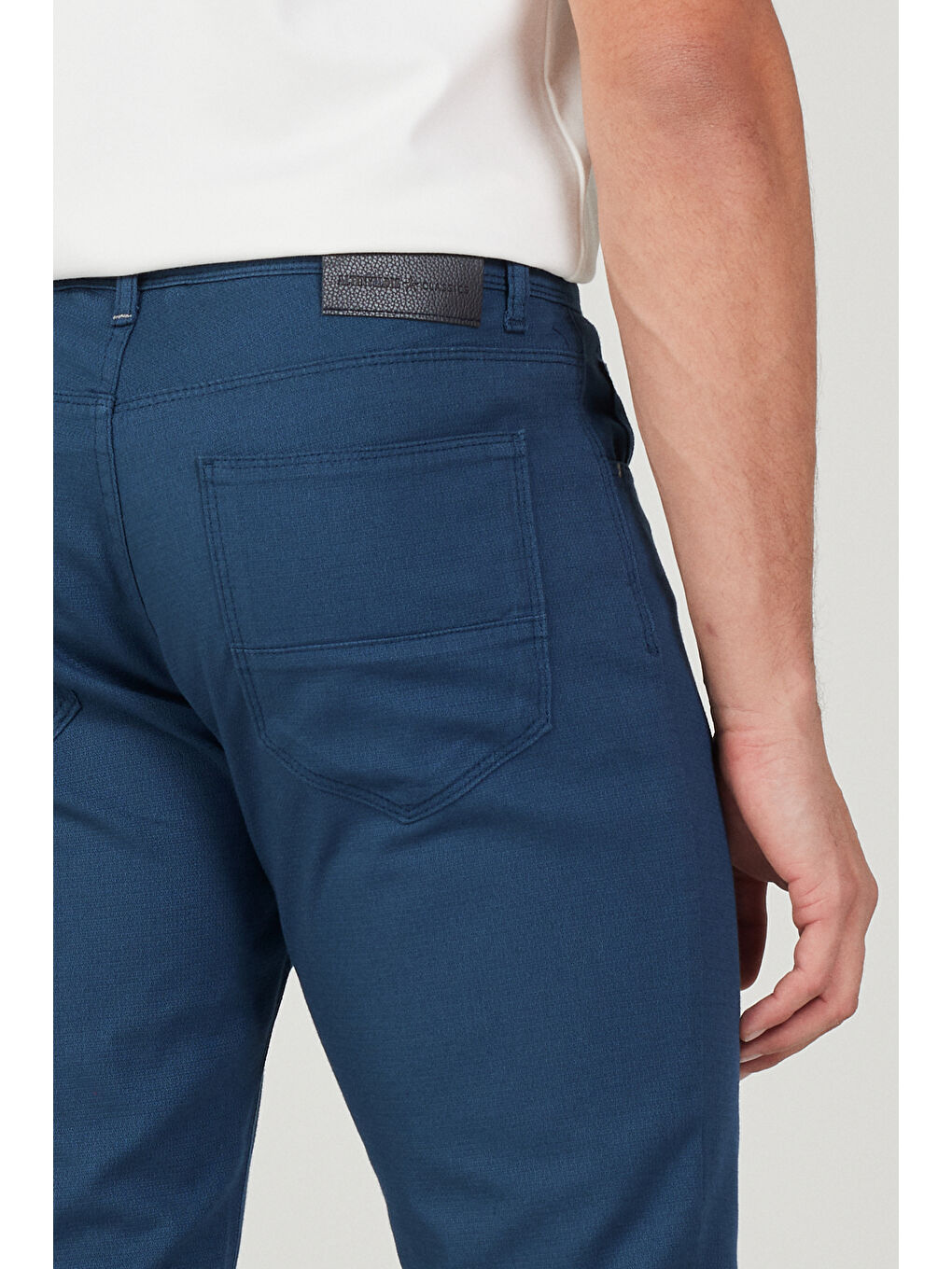 Erkek İndigo Comfort Fit Rahat Kesim Greensboro Pamuklu Esnek Pantolon-4