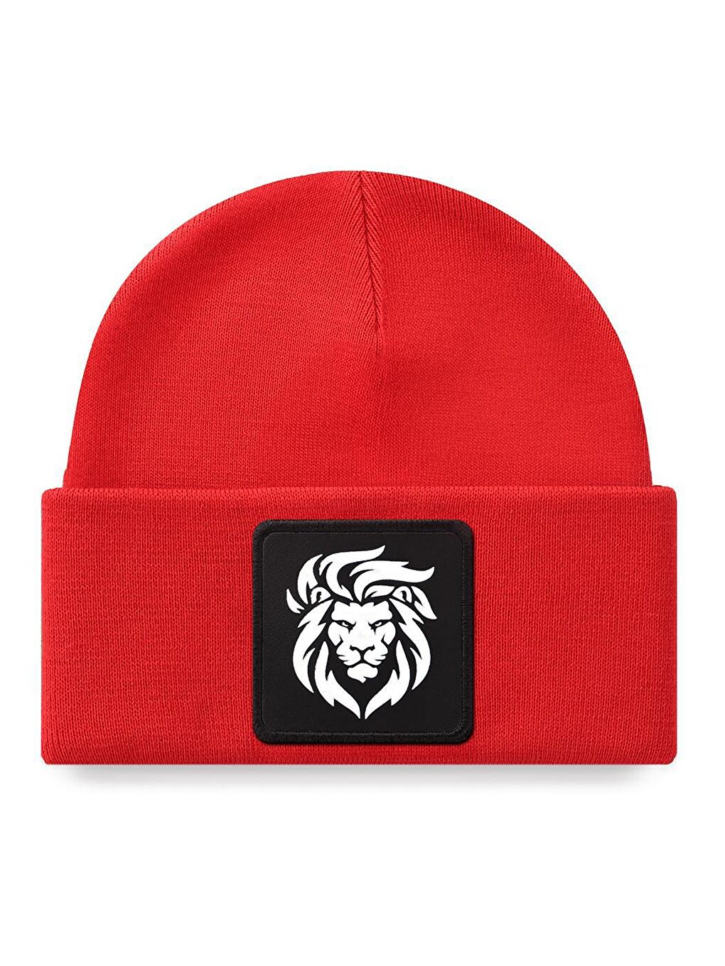 BlackBörk Açık Kırmızı V1 Akrilik Aslan - 9 Kod Logolu Unisex Kırmızı Bere (Beanie)