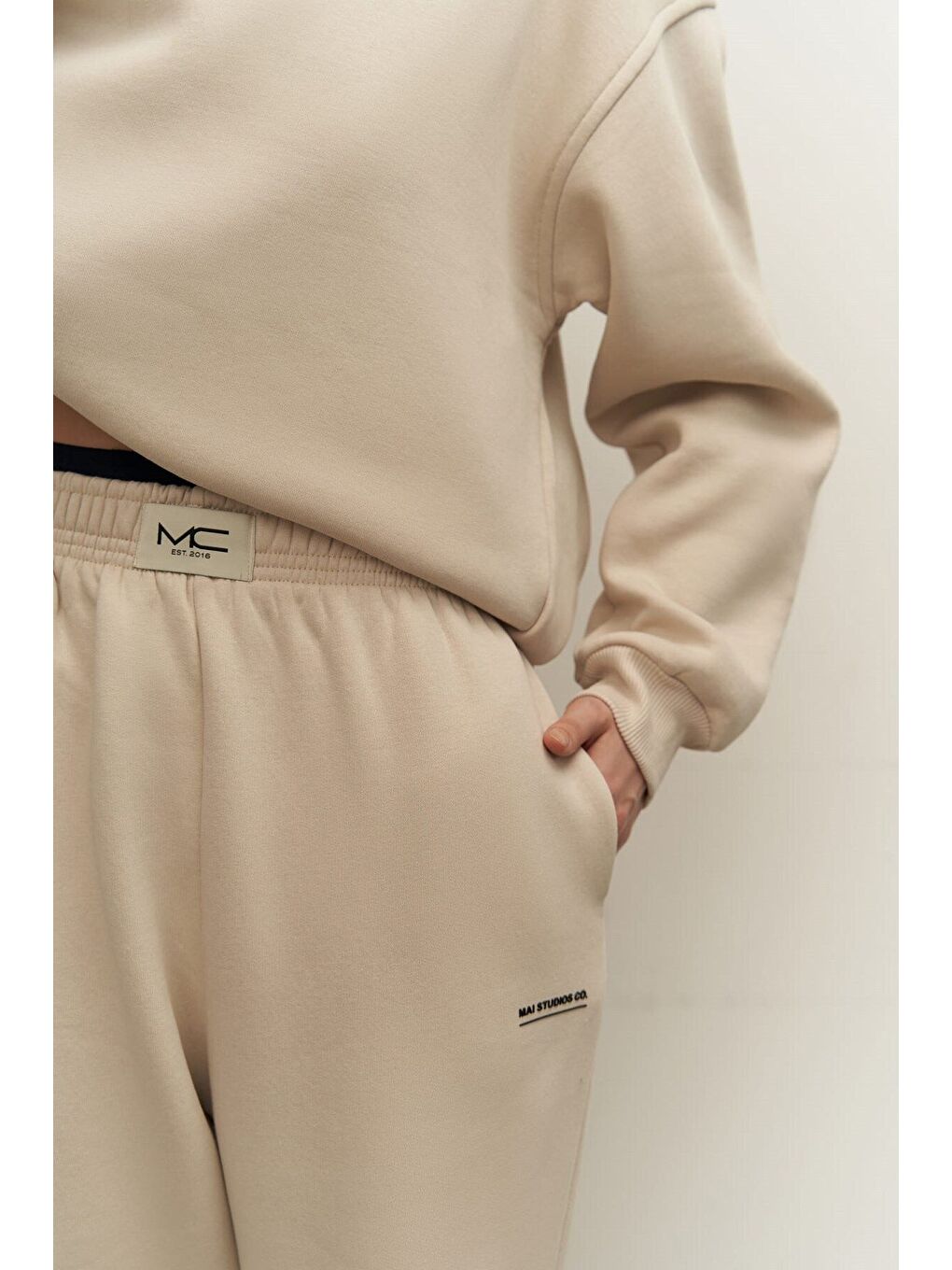 Beyaz Mini Bike Kemik Bisiklet Yaka Eşofman Takım-5