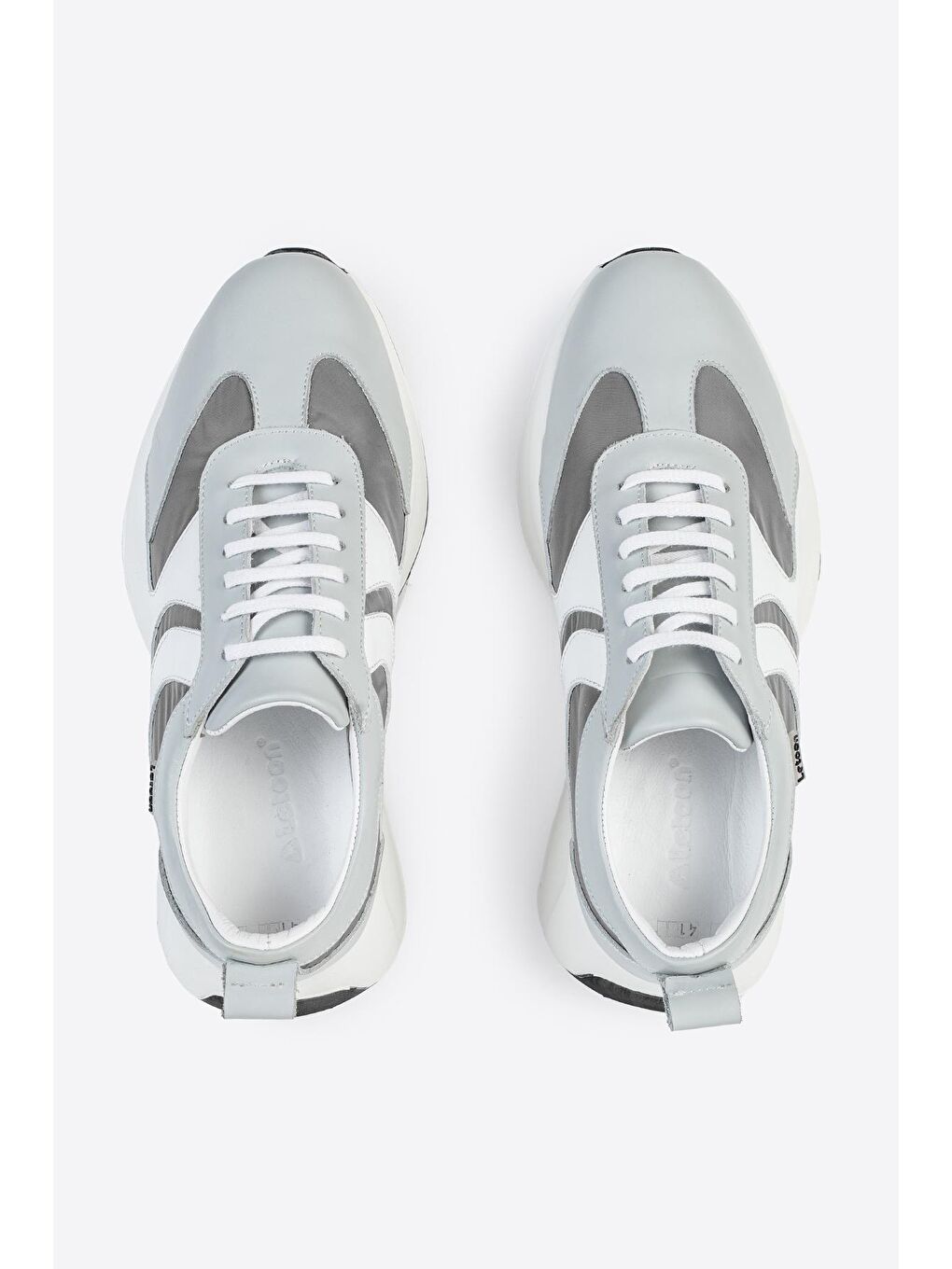 Gri LTN-S01 Deri Erkek Sneaker-5