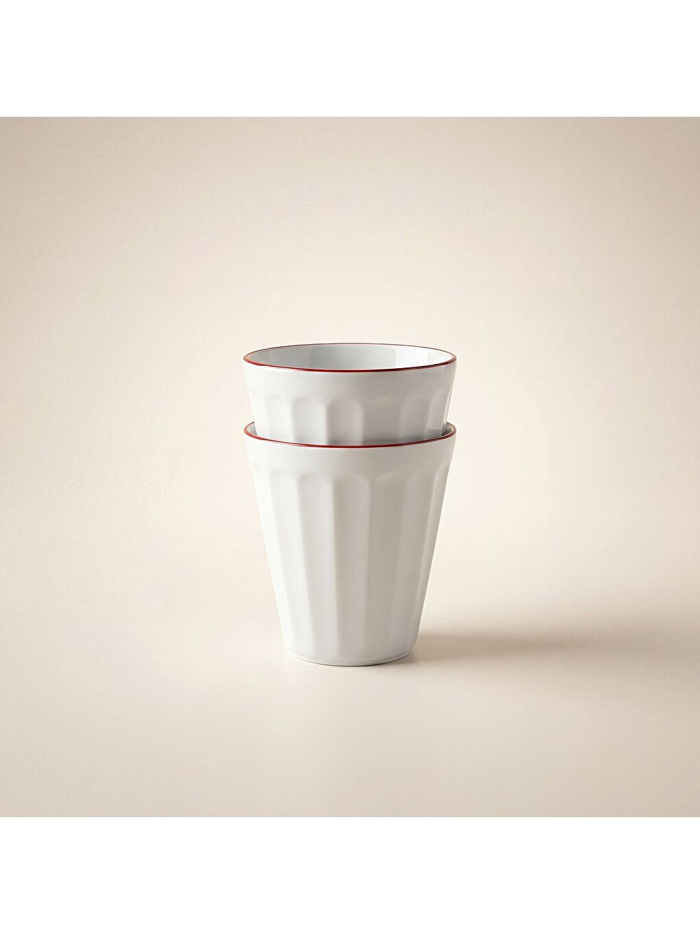 Ekru Güral Rölyefli Çok Amaçlı İkili Sunum Bardak Seti Bordo 383 Cc-3