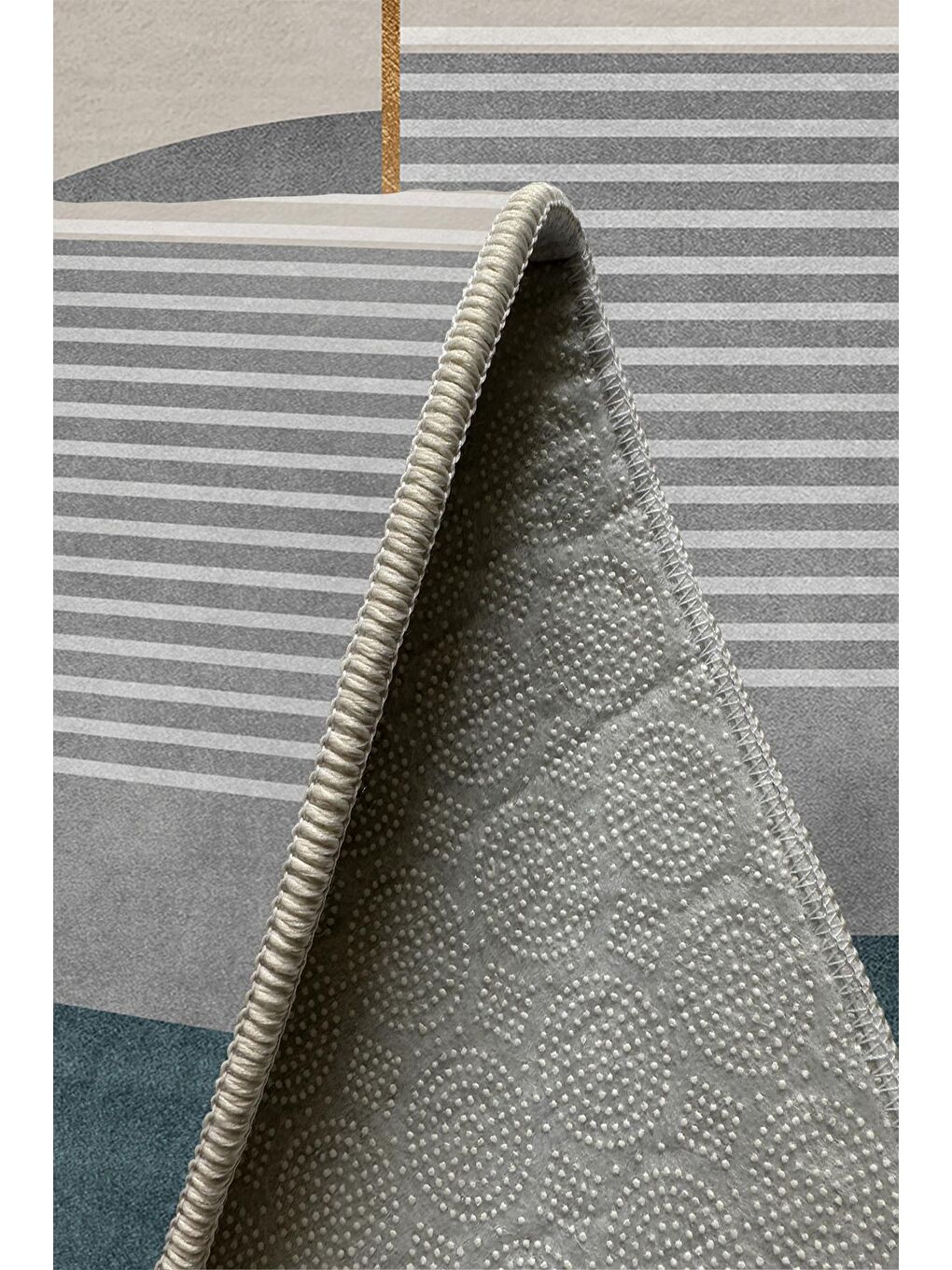 Ekru Özel Tasarım, Kaymaz Taban, İnce, Yıkanabilir, Modern Halı WOOKECE1509 80x150-5