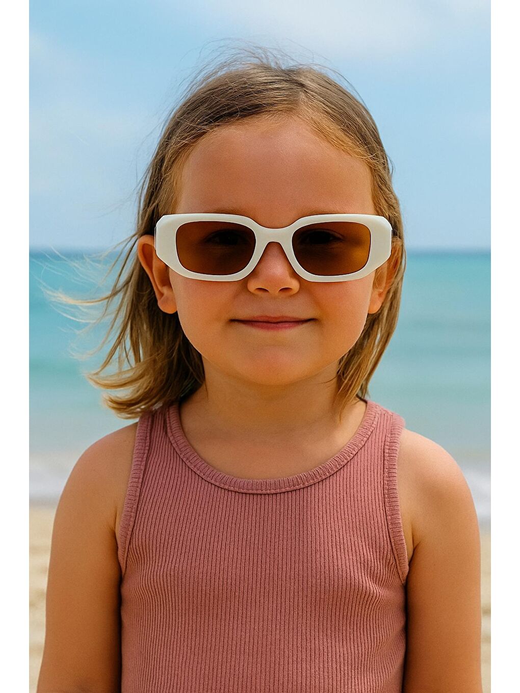 Ekru Çocuk Güneş Gözlüğü