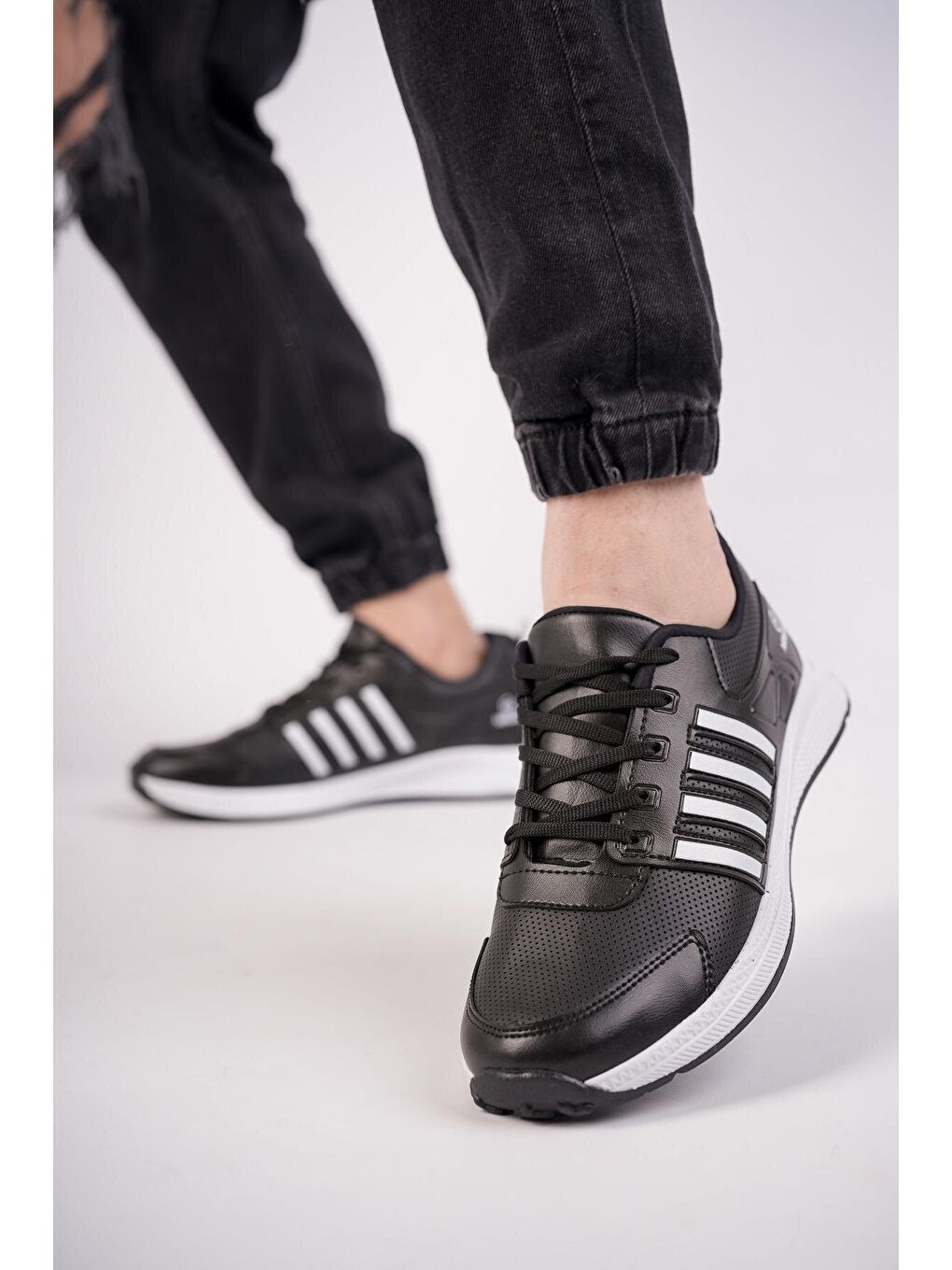 Siyah Pyl Unisex Ortopedik Günlük  Yürüyüş Koşu Sneaker Spor Ayakkabı