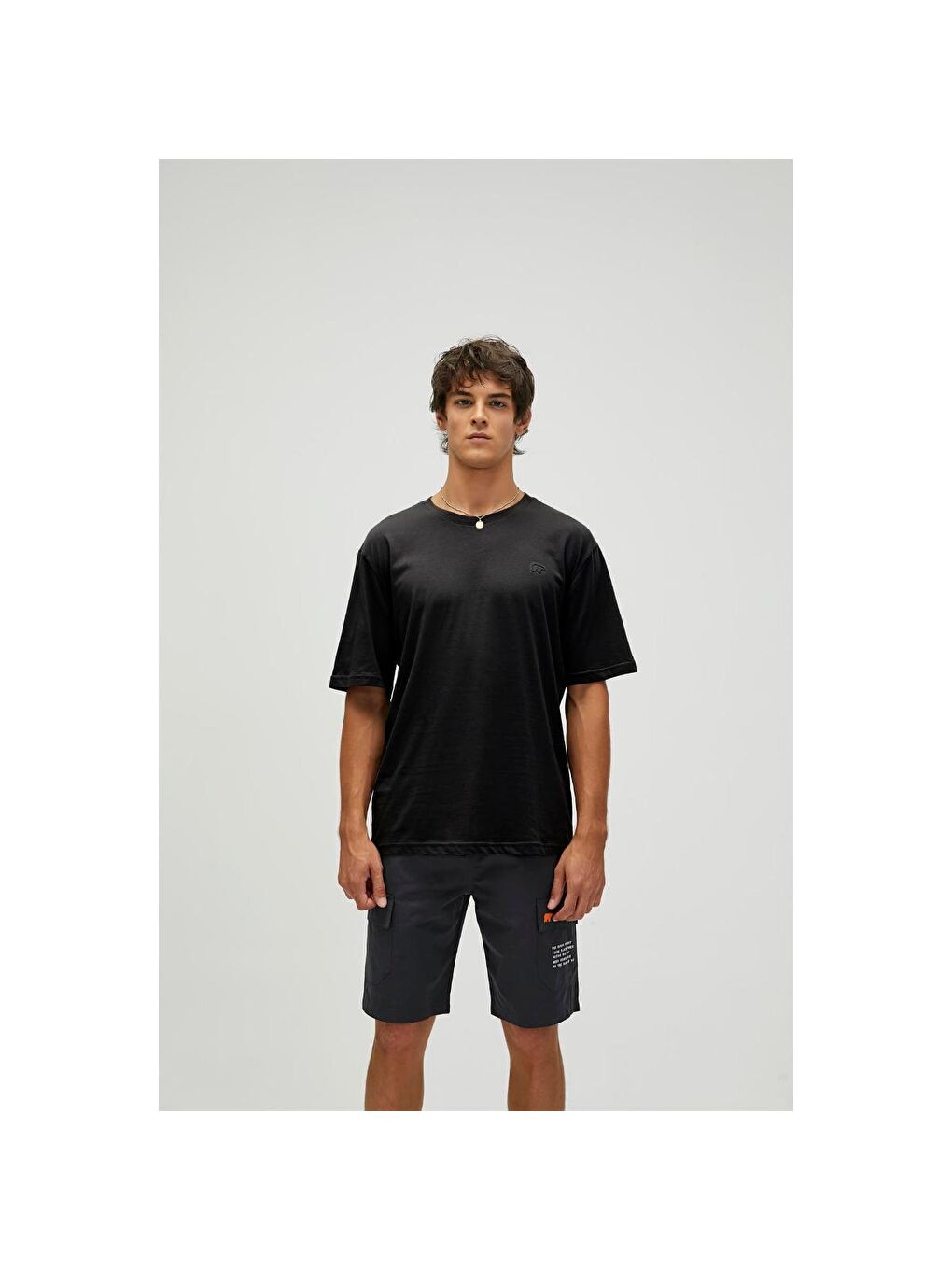 Liber Erkek Siyah Bisiklet Yaka Tişört