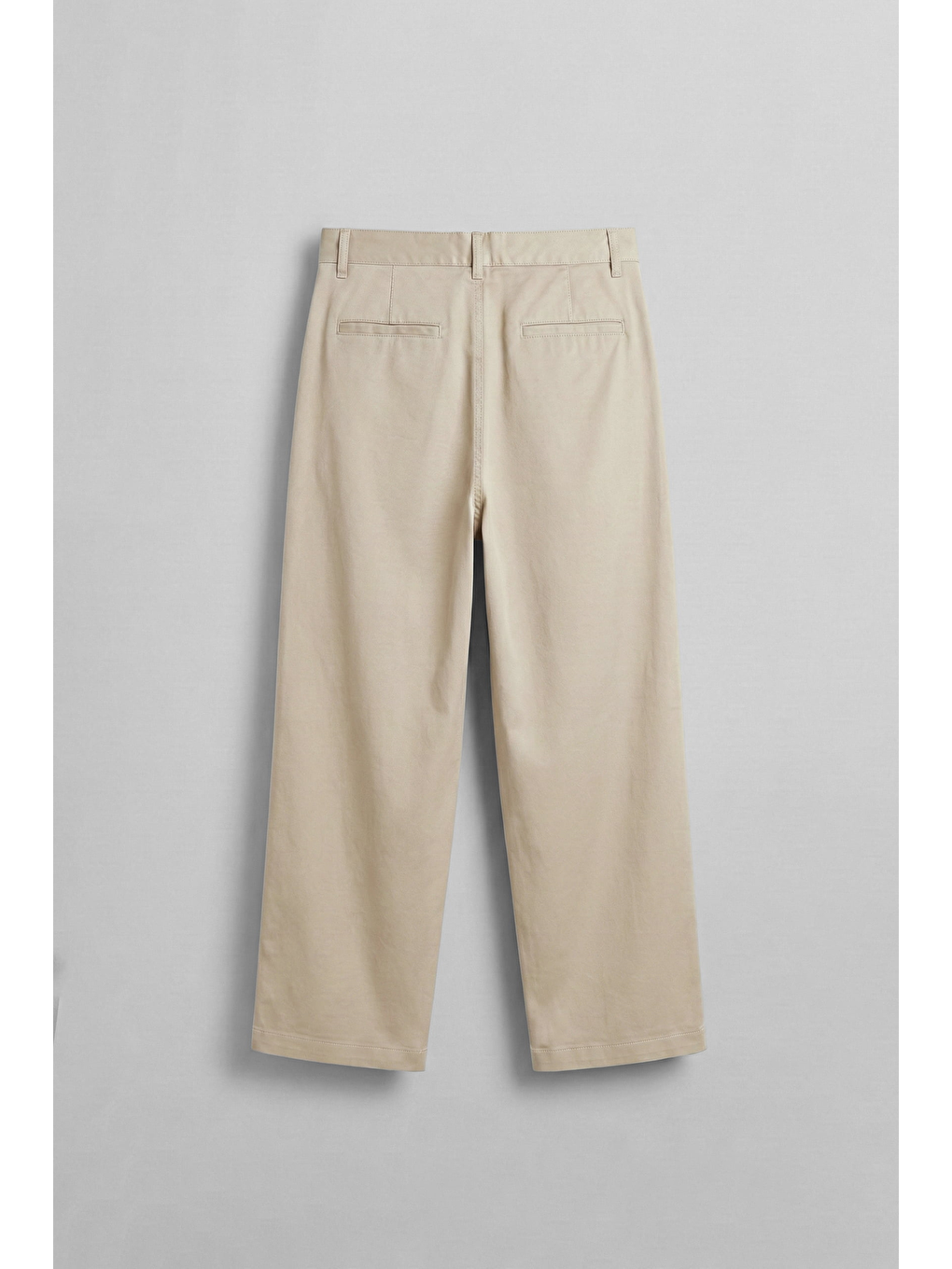 Erkek Süper Baggy Pileli Vintage Pantolon Bej-1