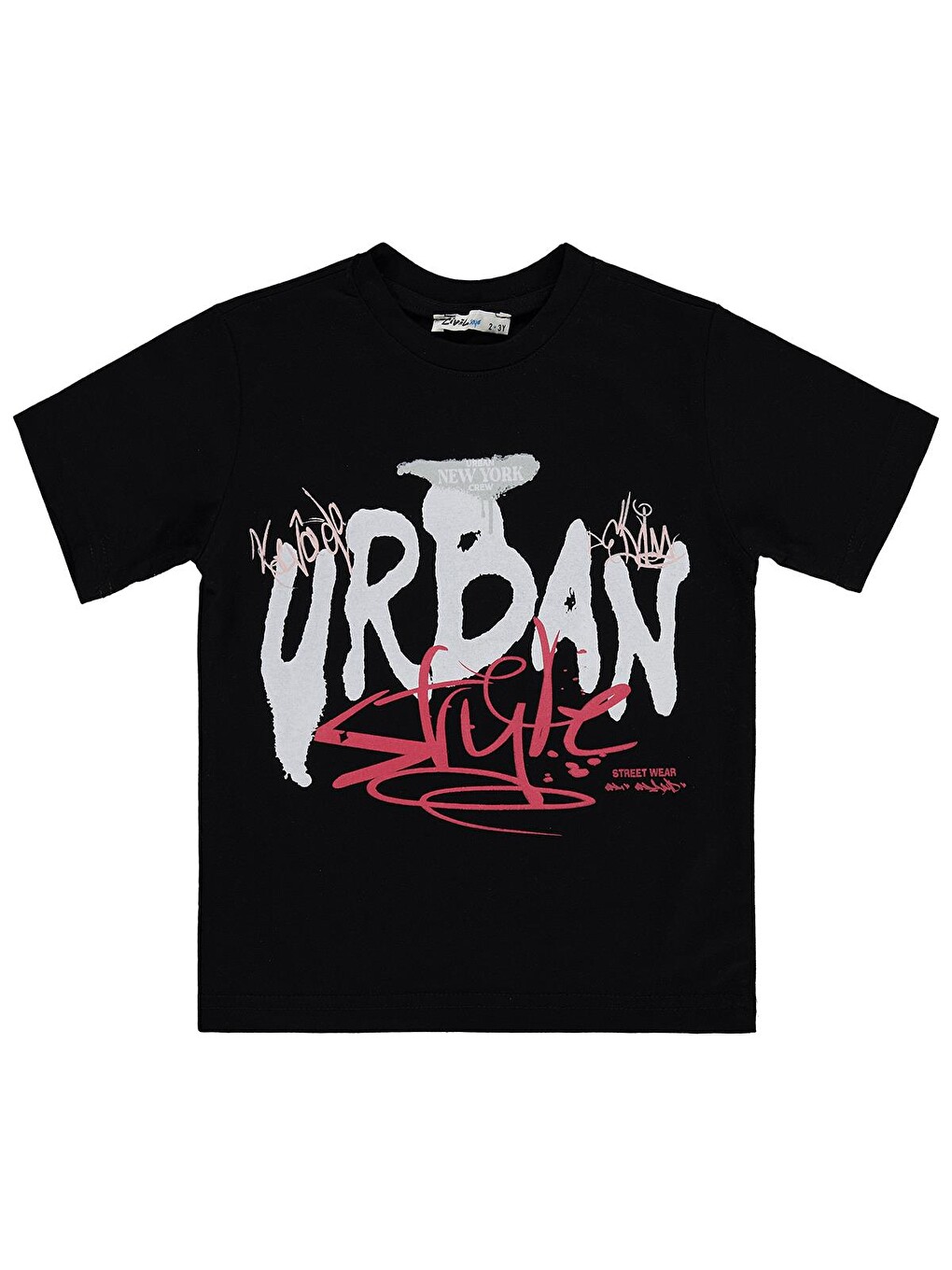 Boys Urban Basklı 2-5 Yaş Tişört - Siyah